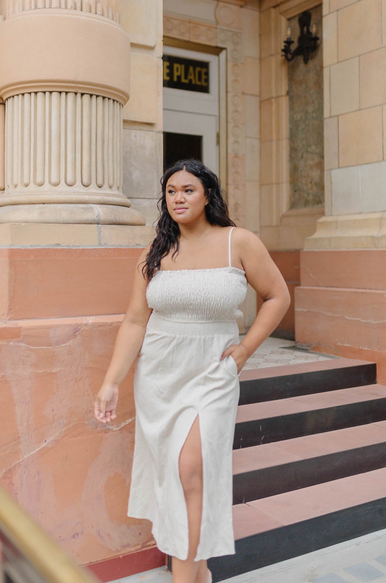 Cora Linen Midi Dress