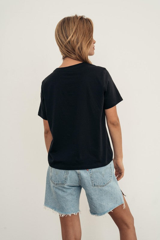 comfy black cotton tee shirt