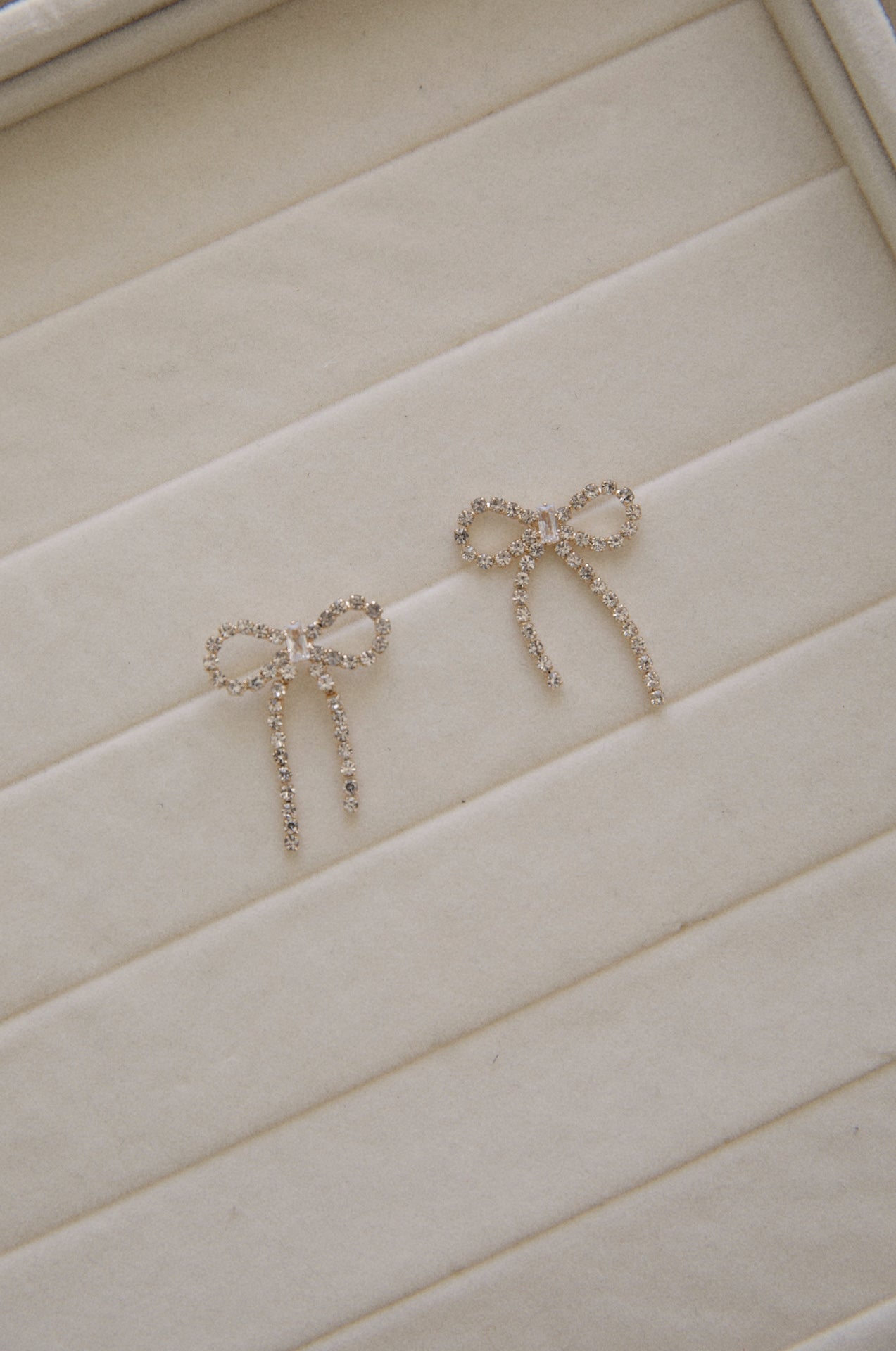 Diamond Bow Earrings
