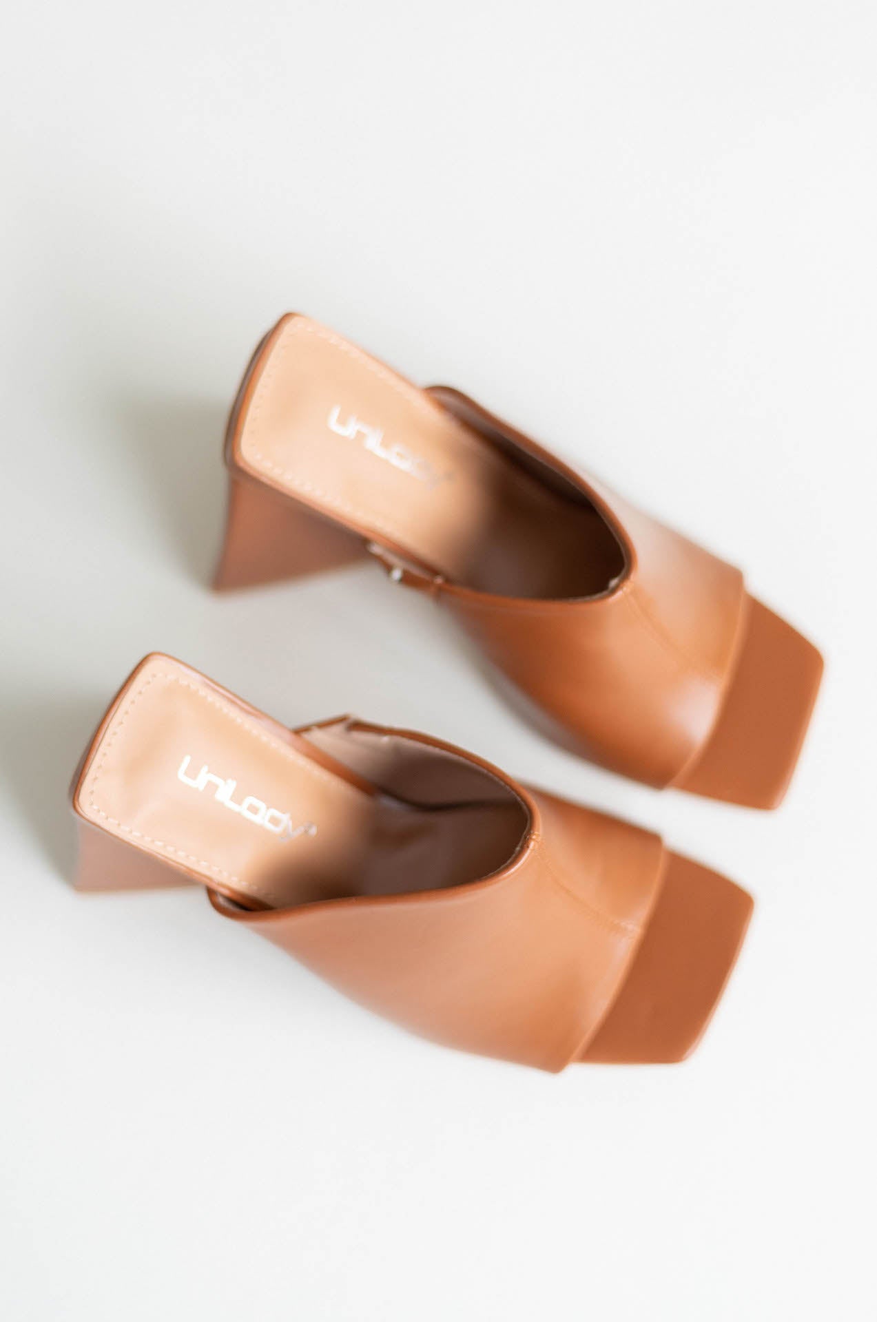fashion mules sandals triangle block heels