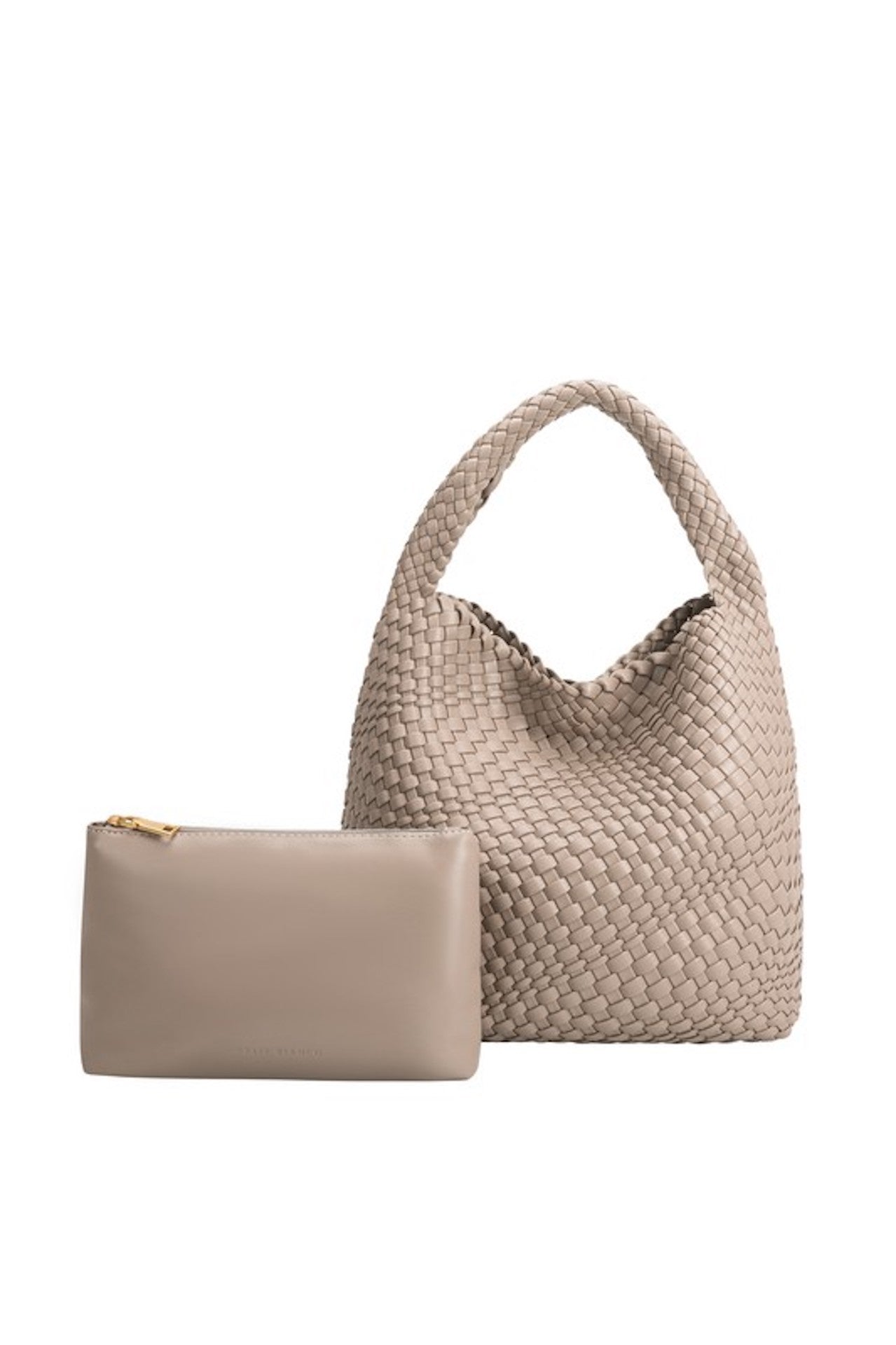 taupe shoulder bag