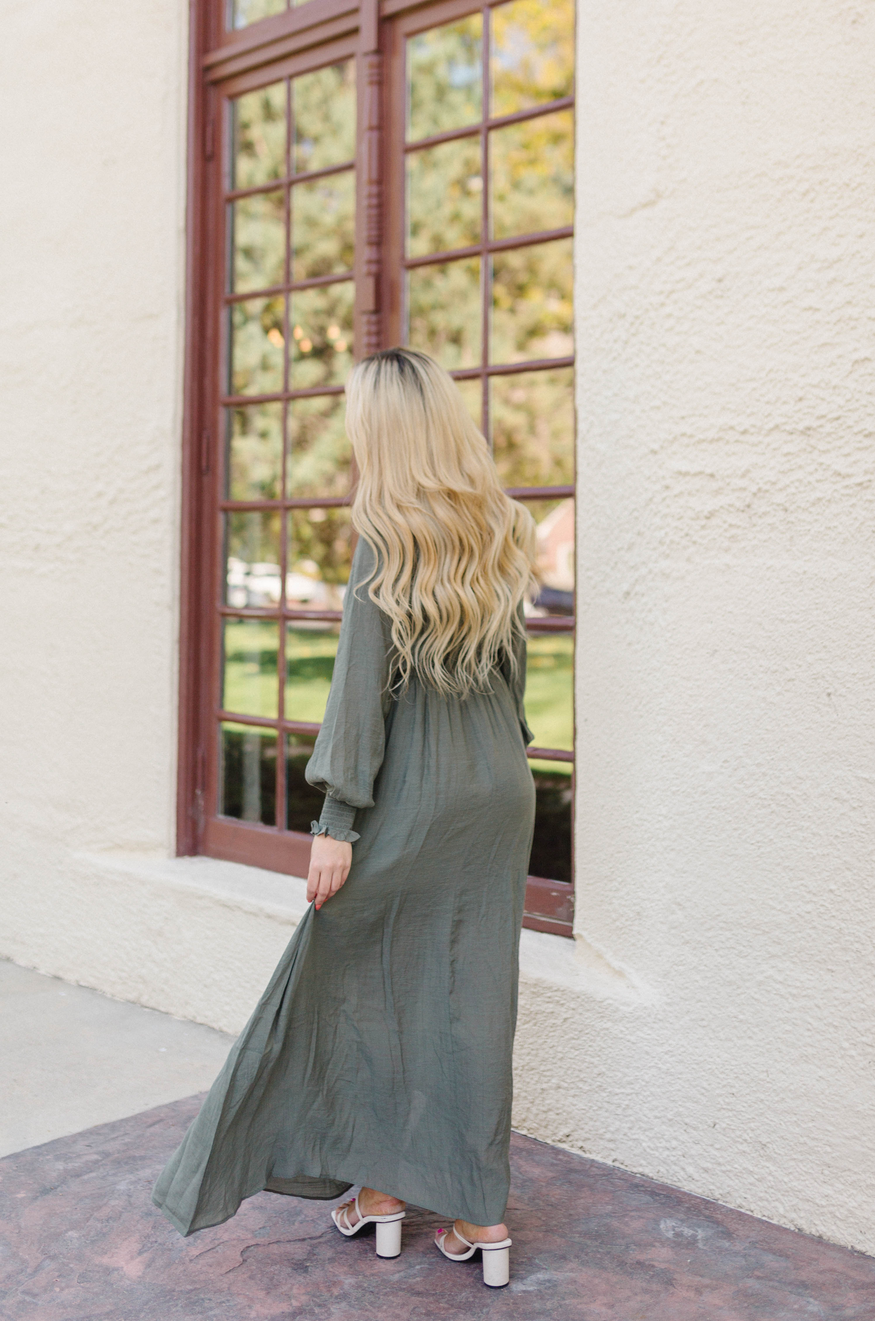 Natural Hues Maxi Dress - Olive