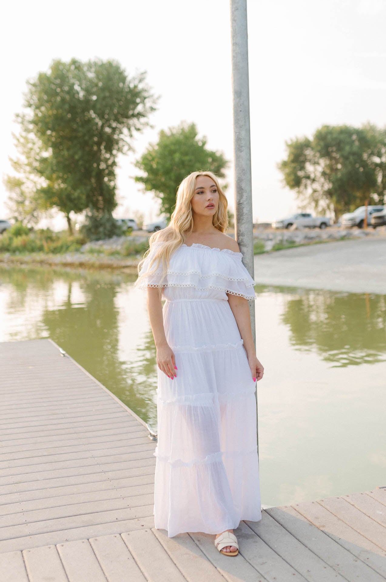 summer white maxi dress