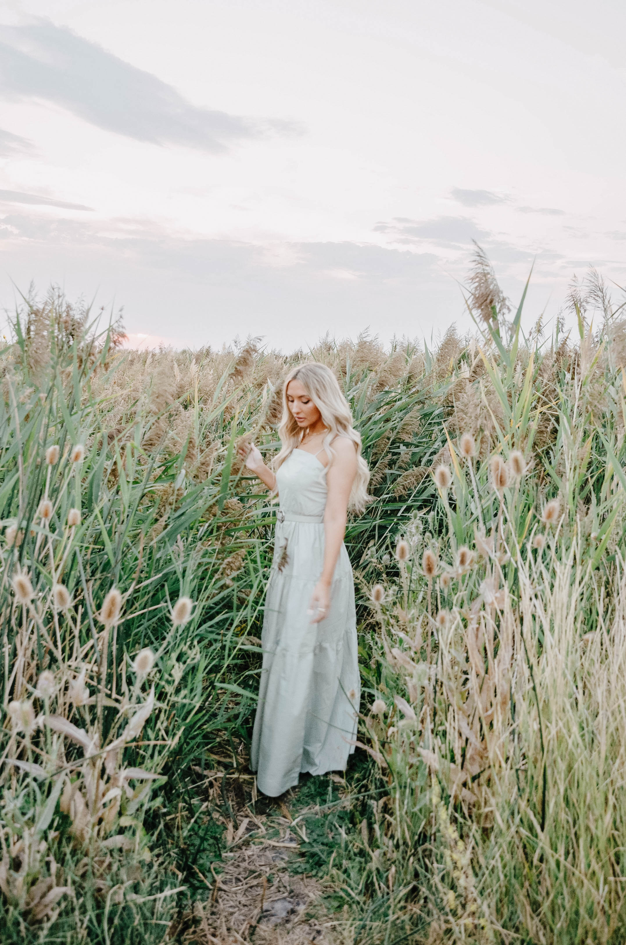 green maxi dress