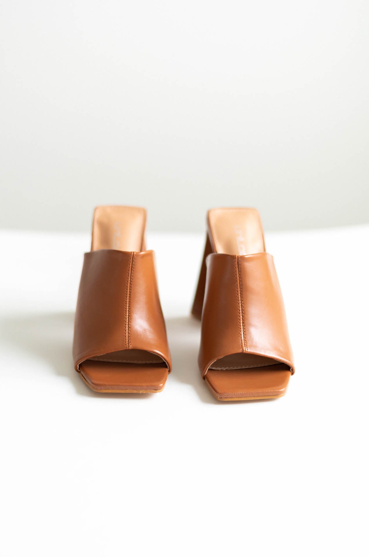 fashion mules sandals triangle block heels