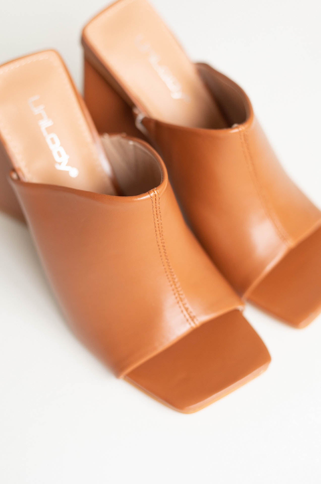 fashion mules sandals triangle block heels
