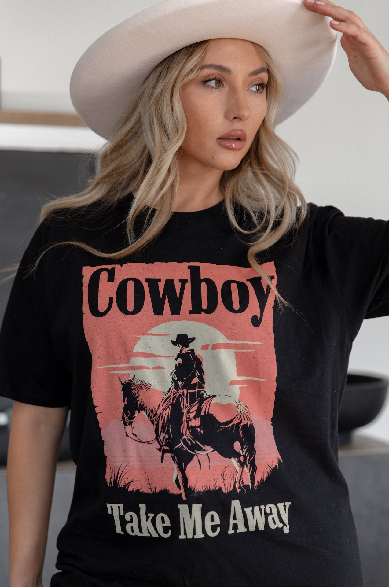 Cowboy Take Me Away Graphic Tee Western