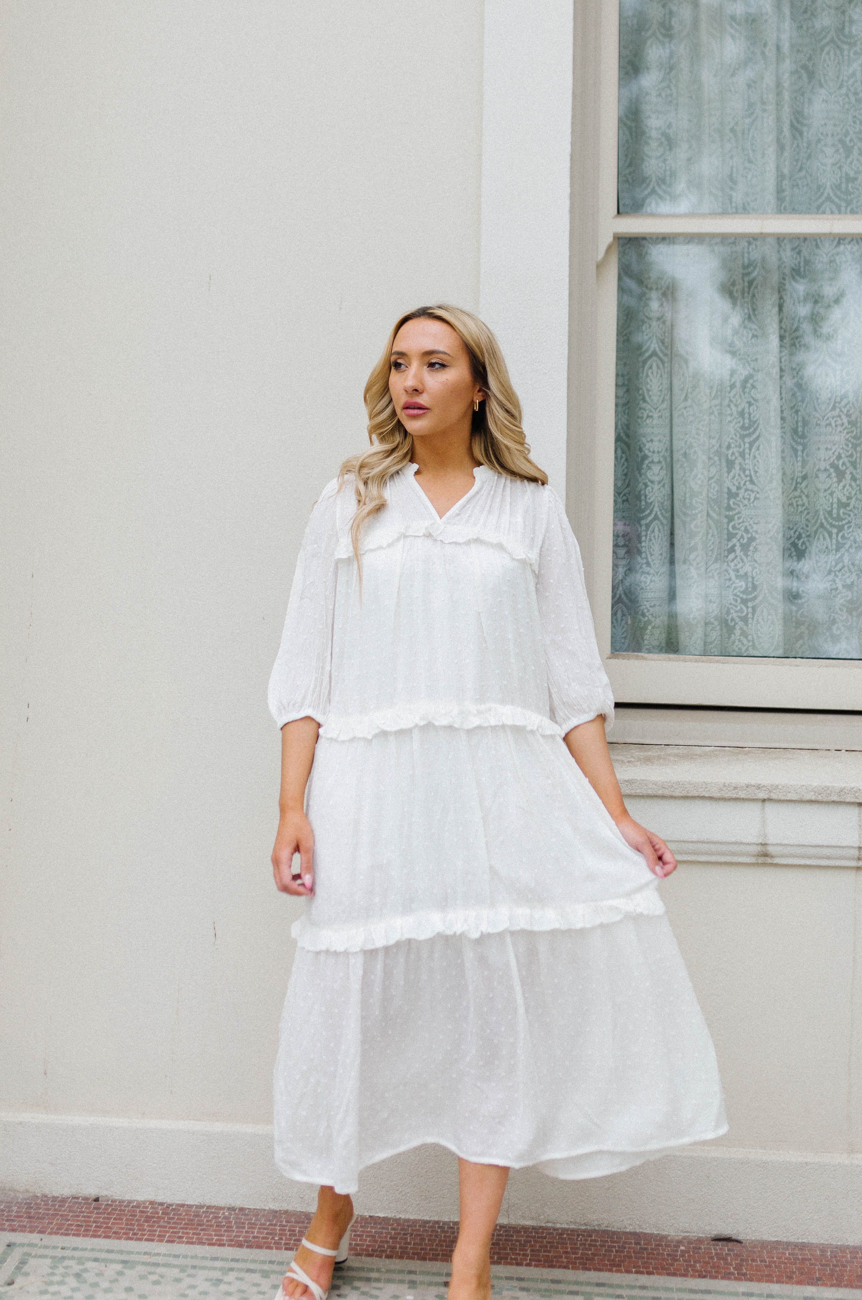 white maxi dress