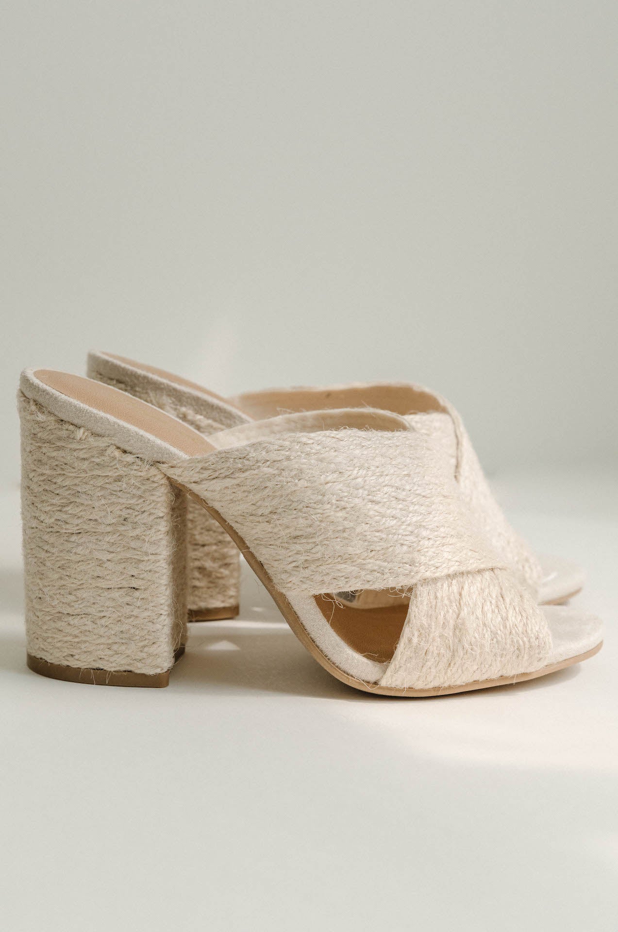 natural wicker heel sandals