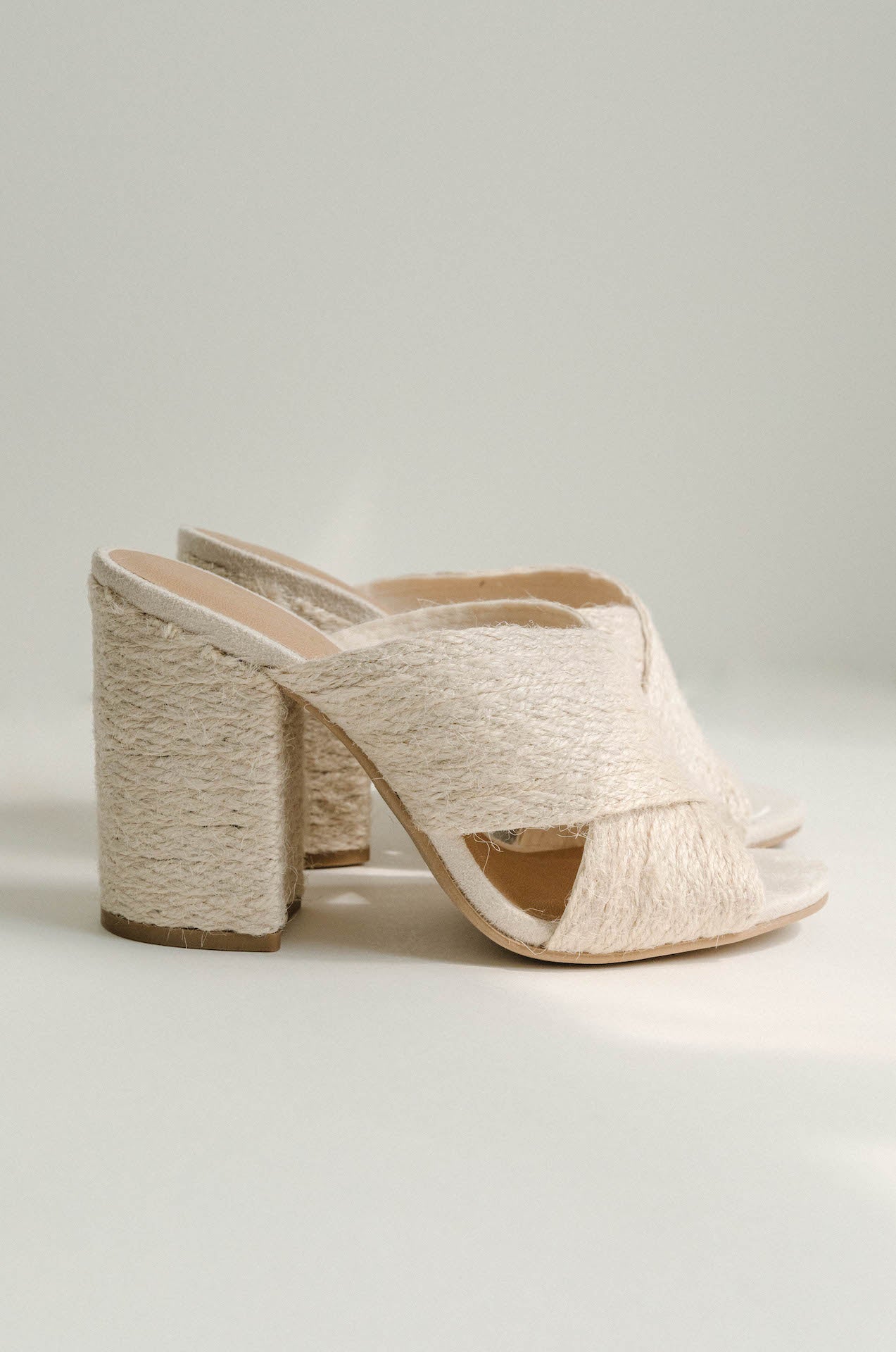 natural woven sandals heels