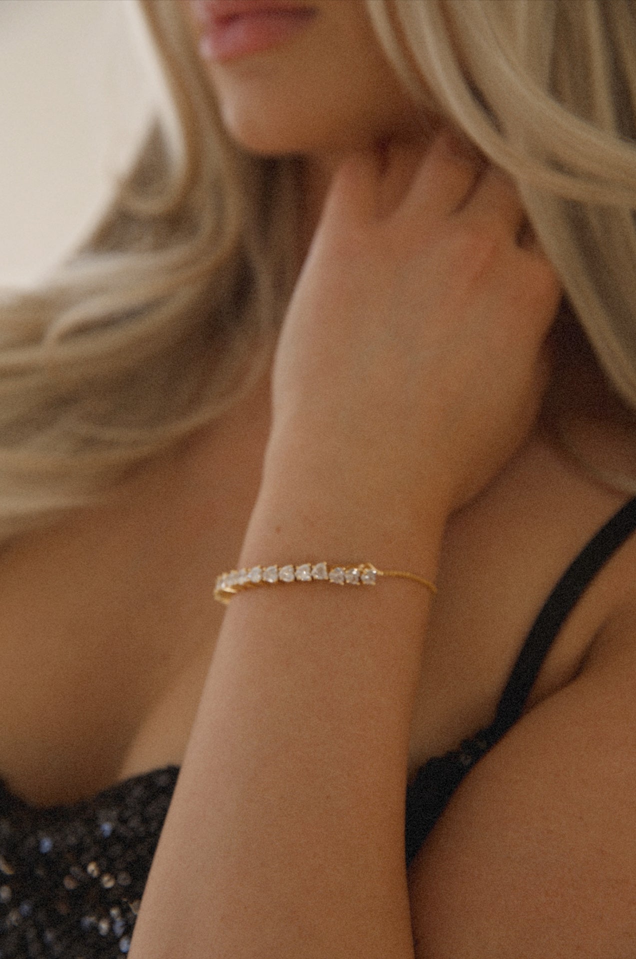Heart Tennis Bracelet