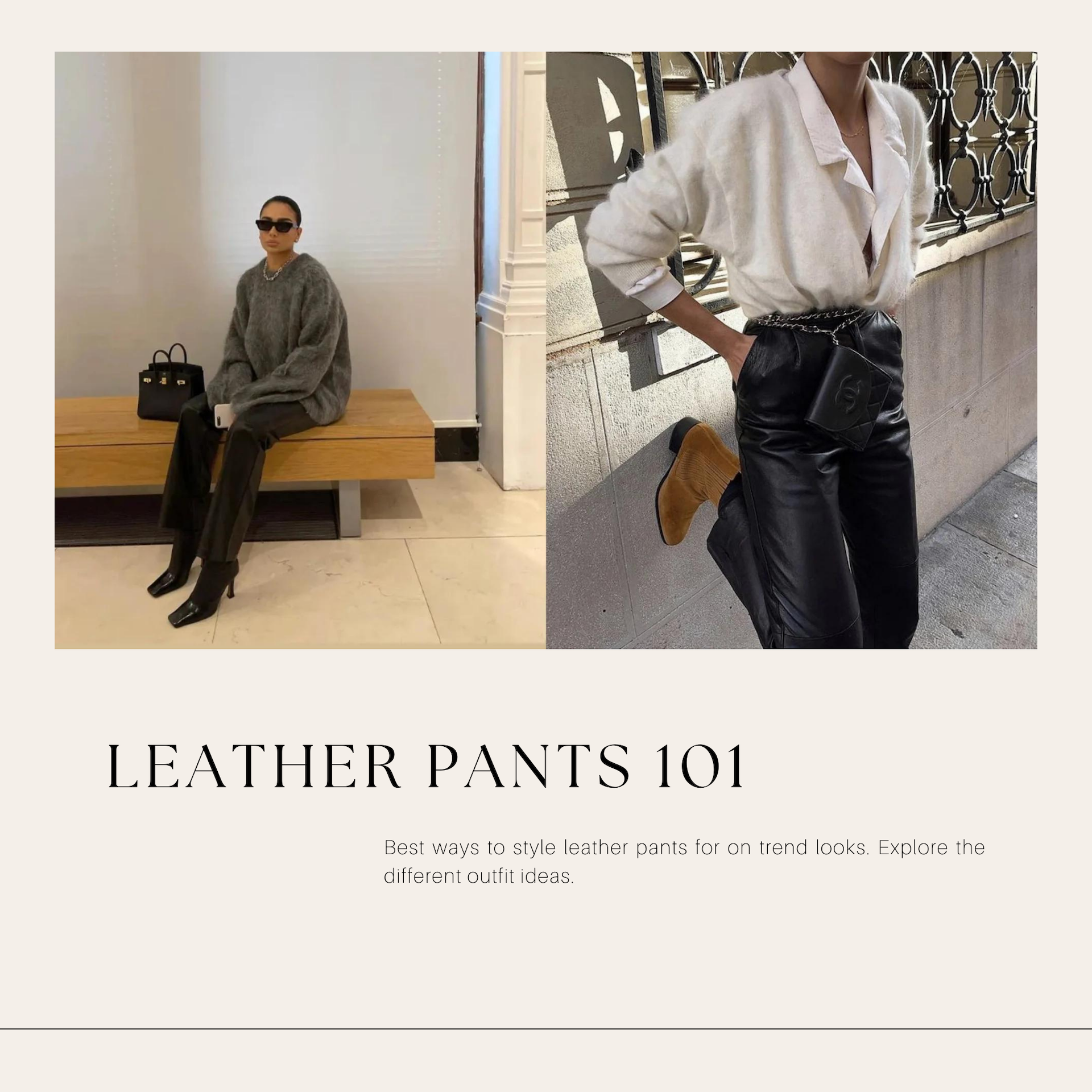 Best Ways to Wear Leather Pants 2024 - Outfit Ideas