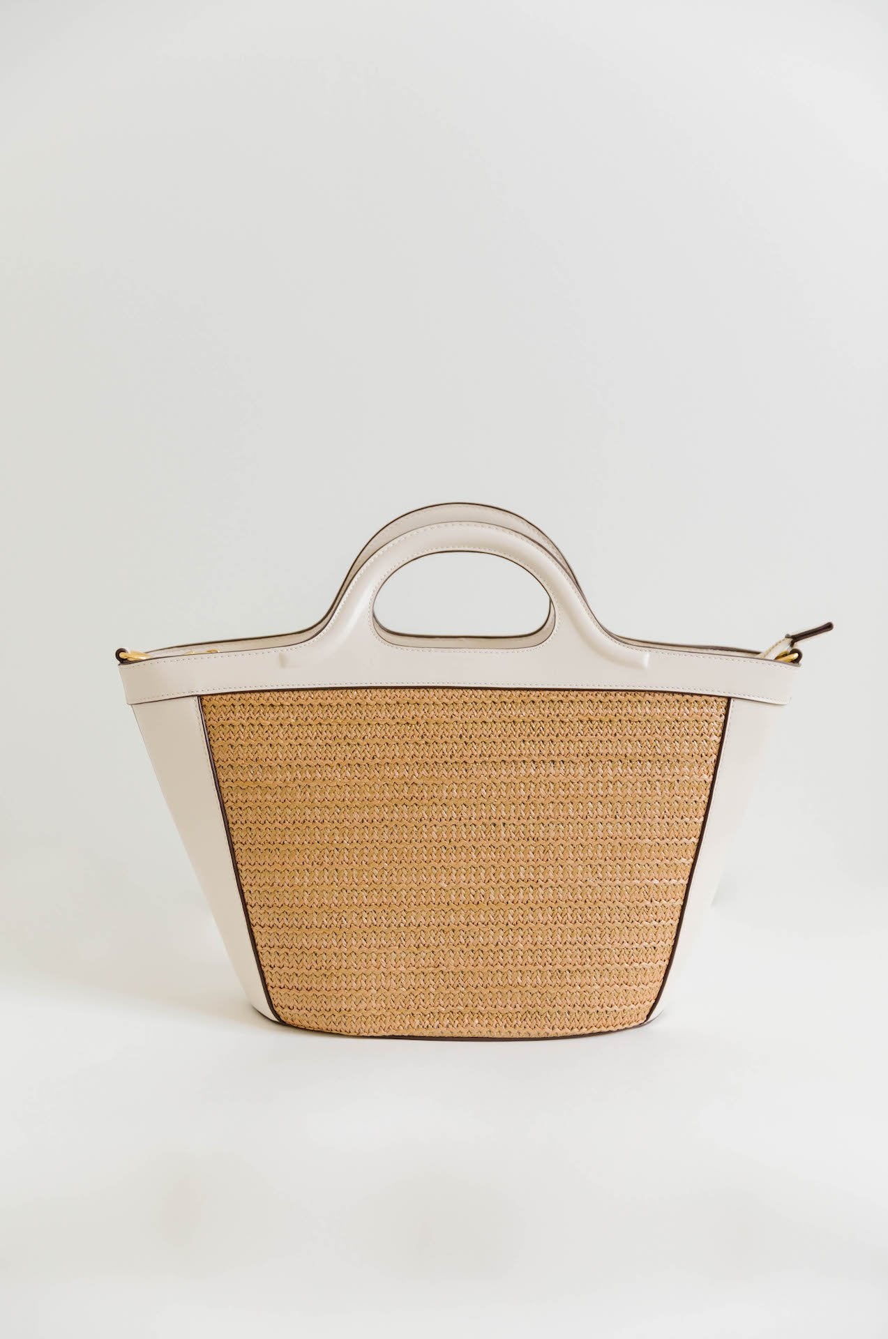 raffia wicker woven vegan leather spring and summer tote bag