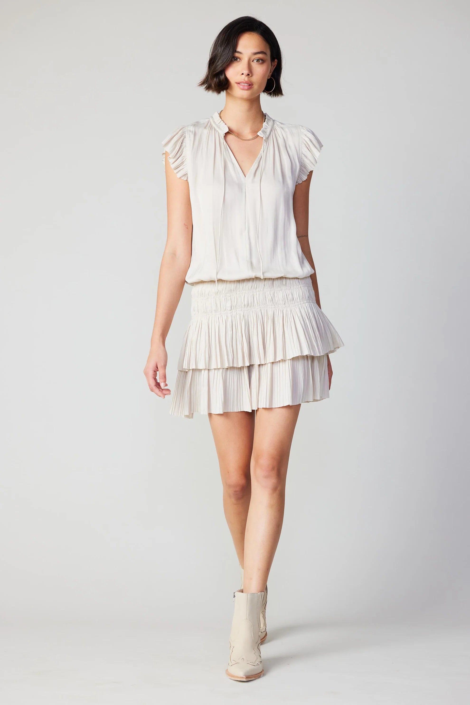 ワンピース Herlipto Polo Pleated Mini Dress Herlipto Polo Pleated Mini Dress Sサイズ