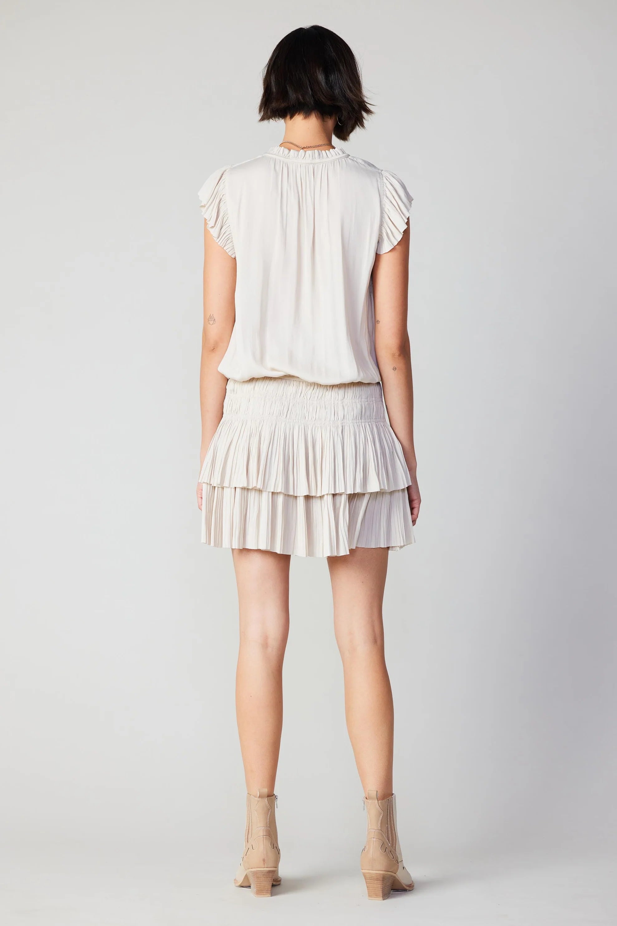 ZOEY PLEATED SKIRT MINI DRESS