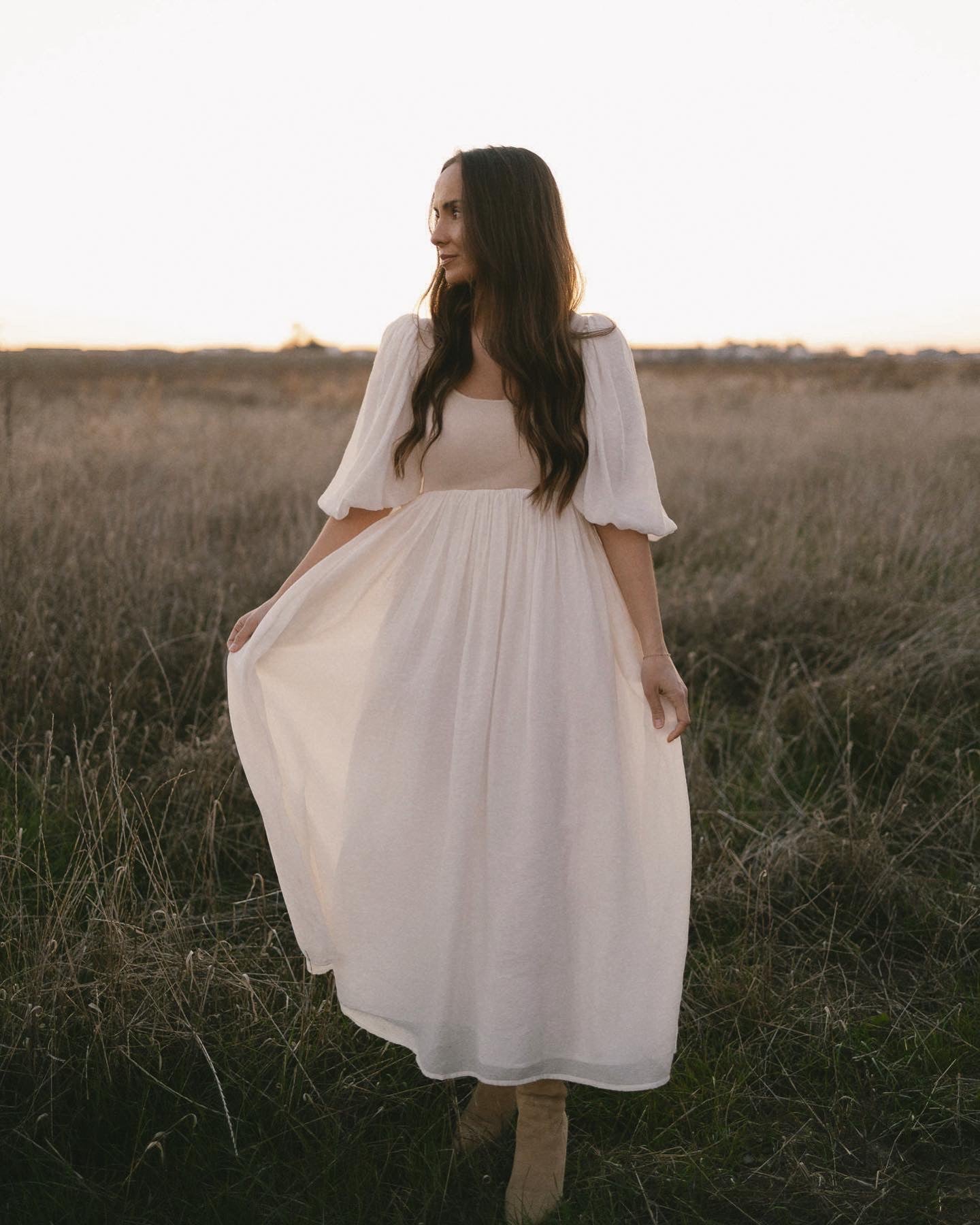 Enchanted Cream Midi Dress - RESTOCKED