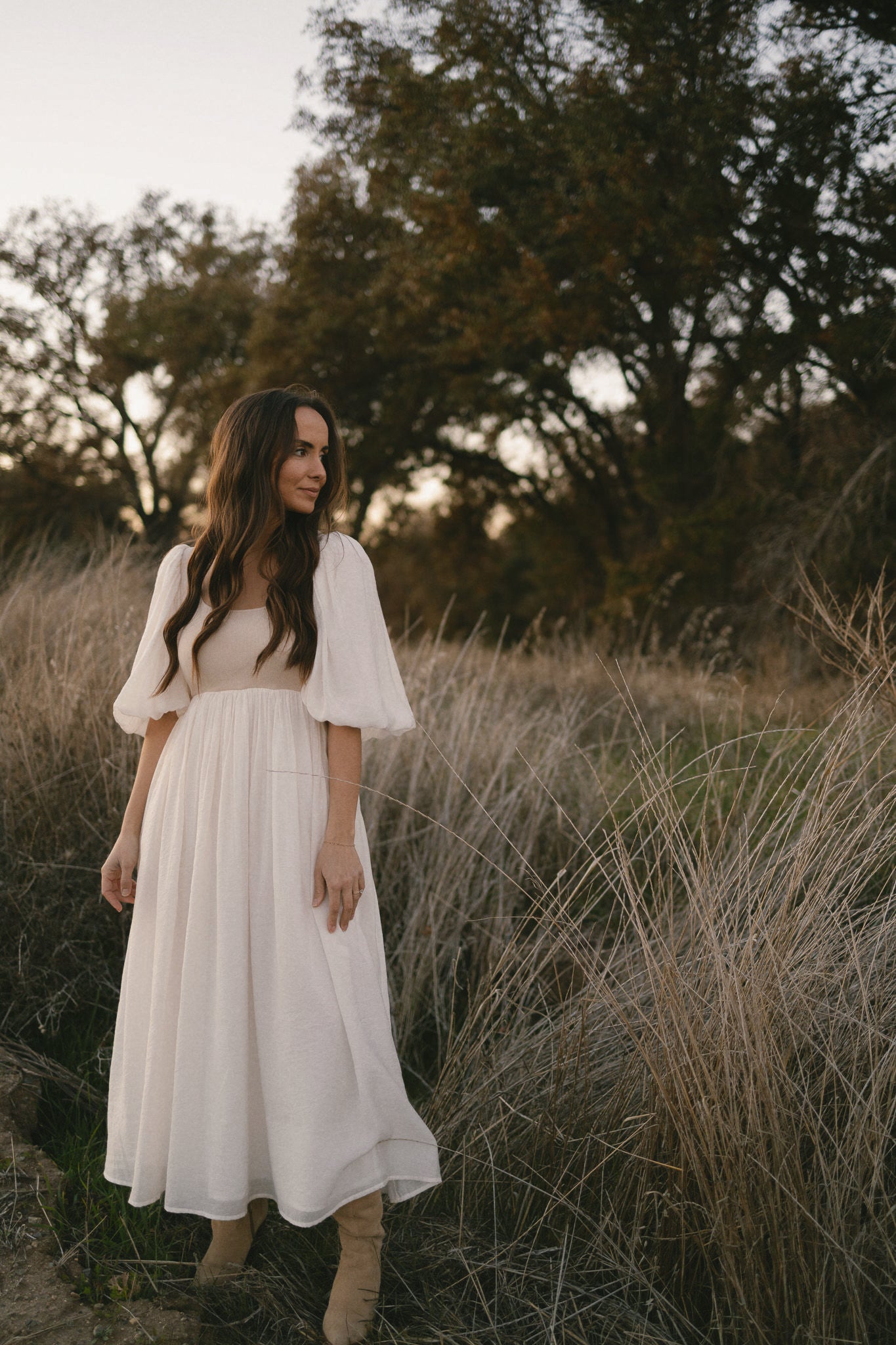 Enchanted Cream Midi Dress - RESTOCKED