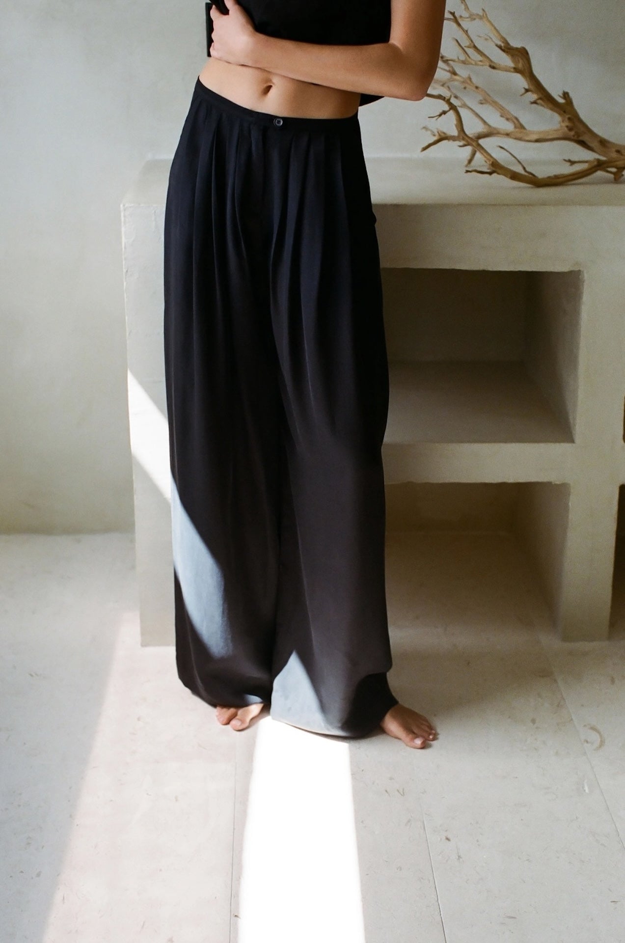 Black Wide Leg Trousers