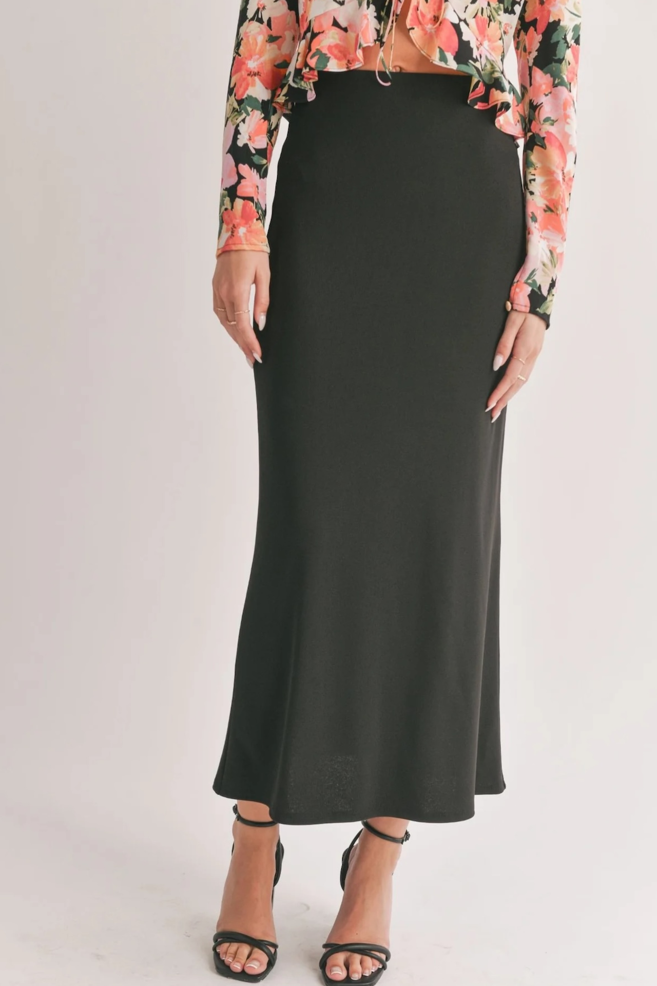 Icon Black Maxi Skirt