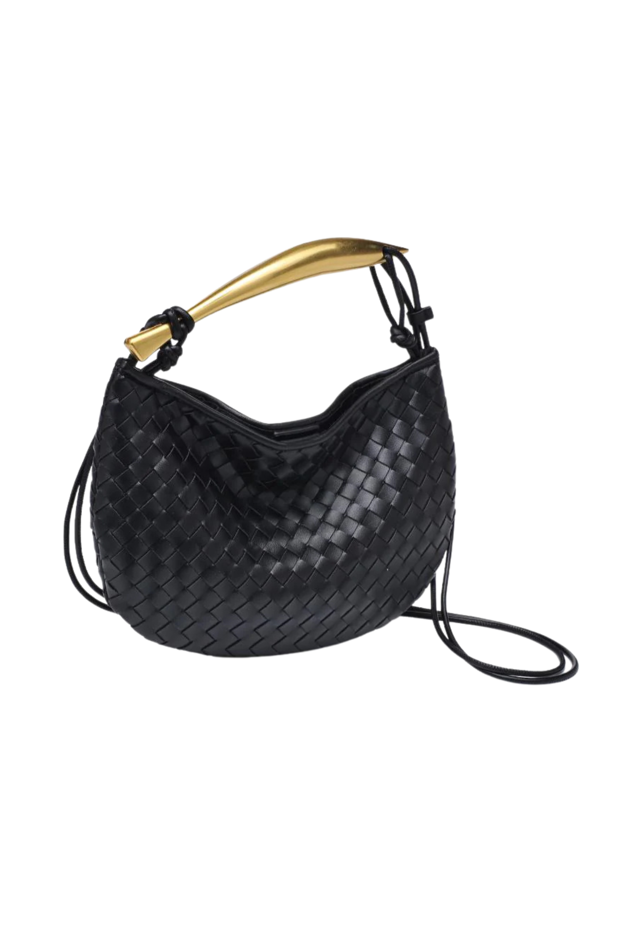 Black Woven Handbag