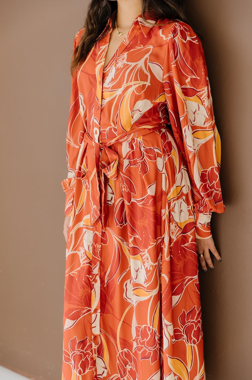 Fall Collared Midi Dress