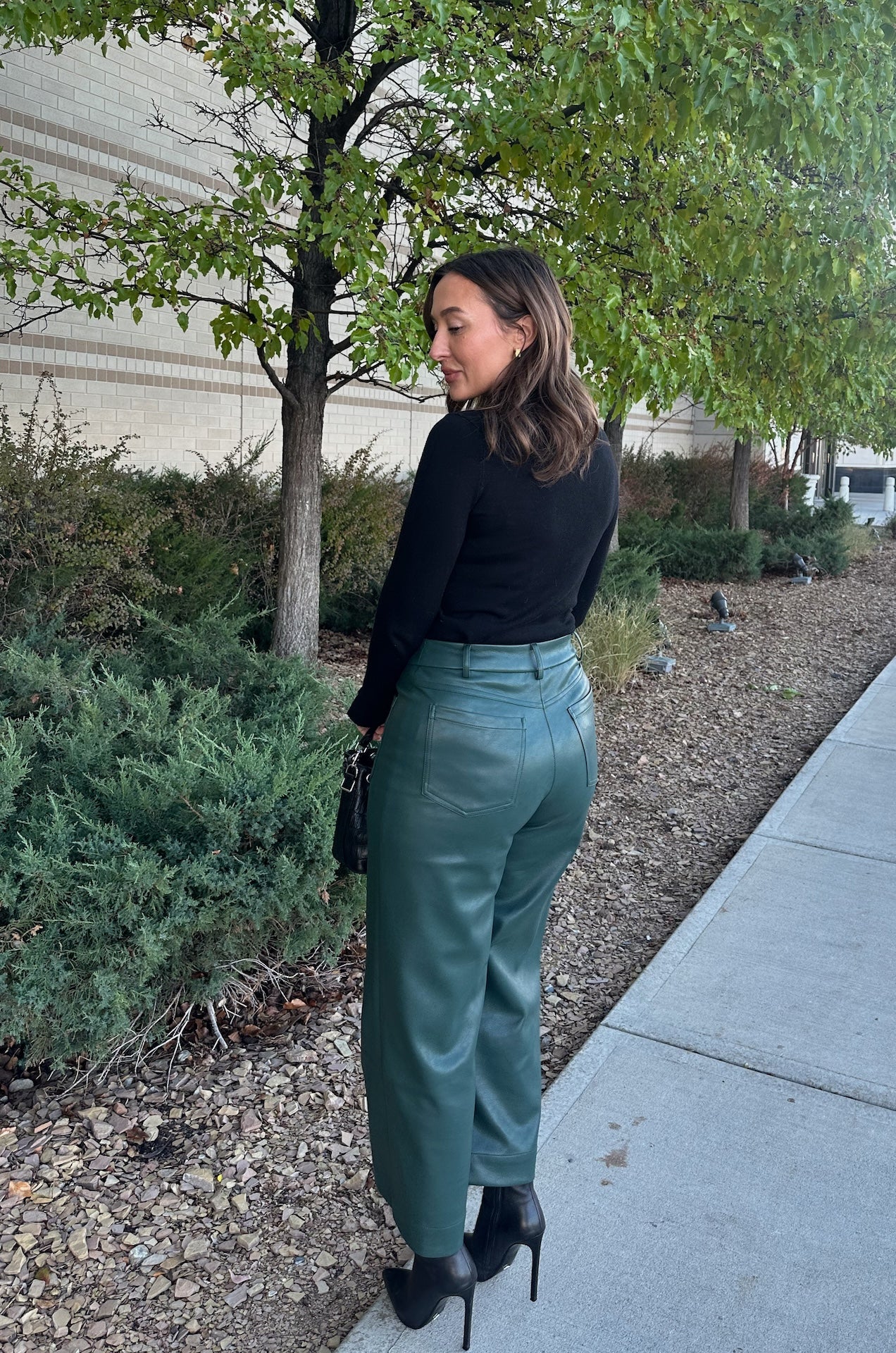 Green Leather Pants