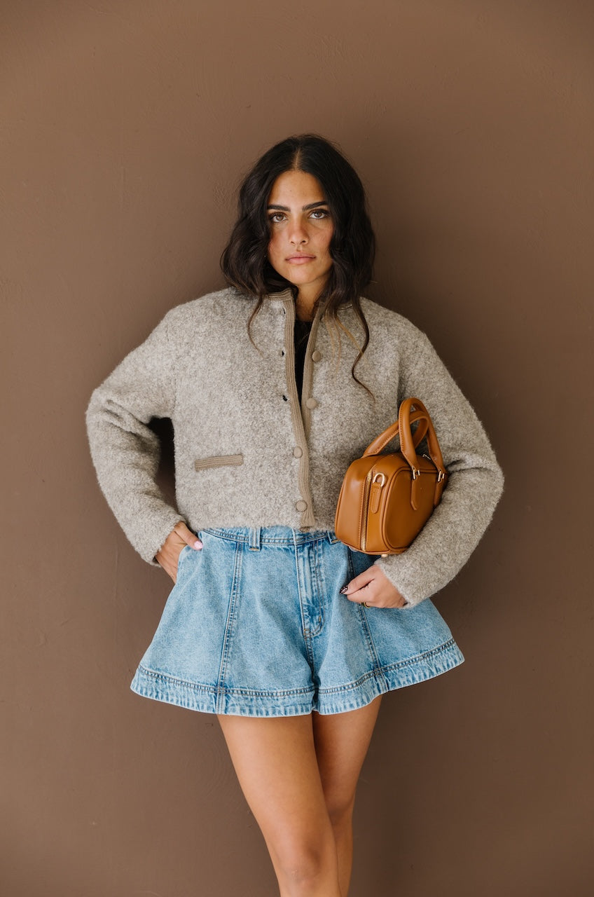 Kate Denim Flared Shorts