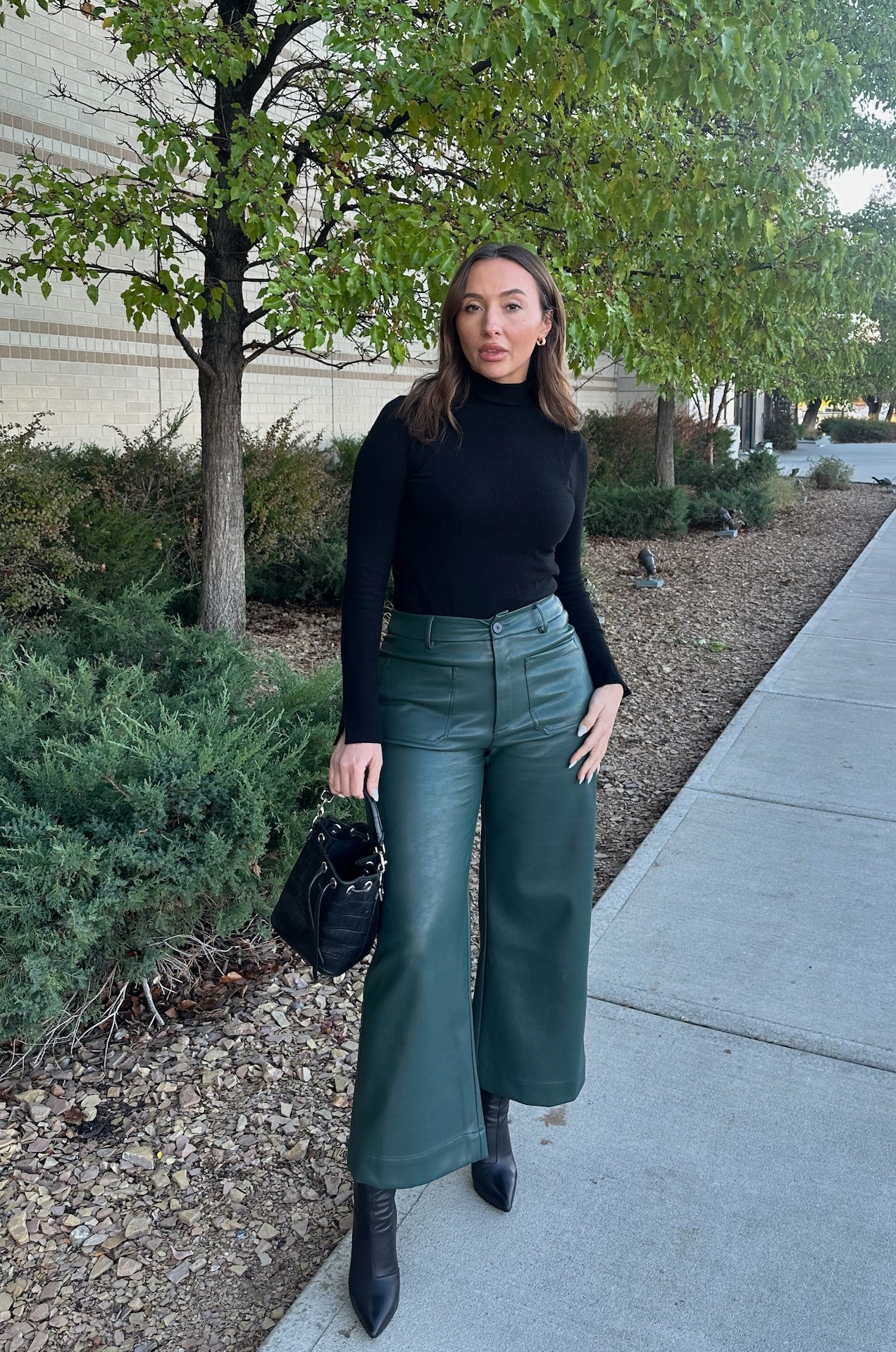 Green Leather Pants