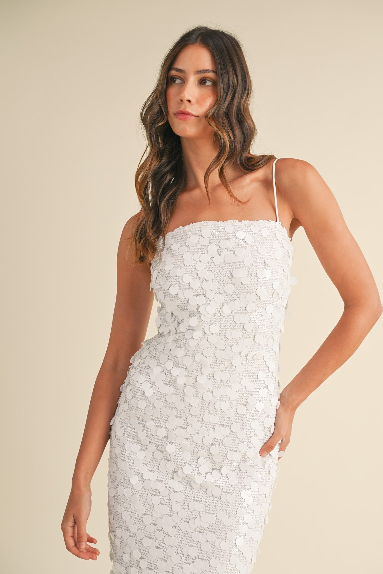 White Spaghetti Strap Dress