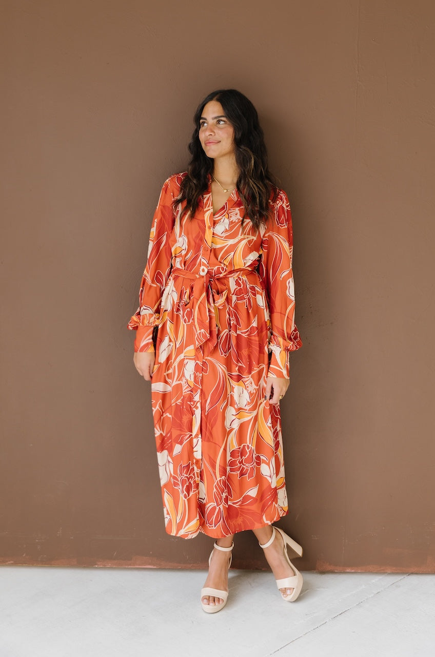 Fall Collared Midi Dress