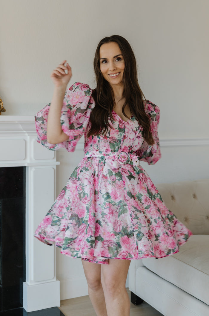 Detailed Fashion Organza Ruffle Dress