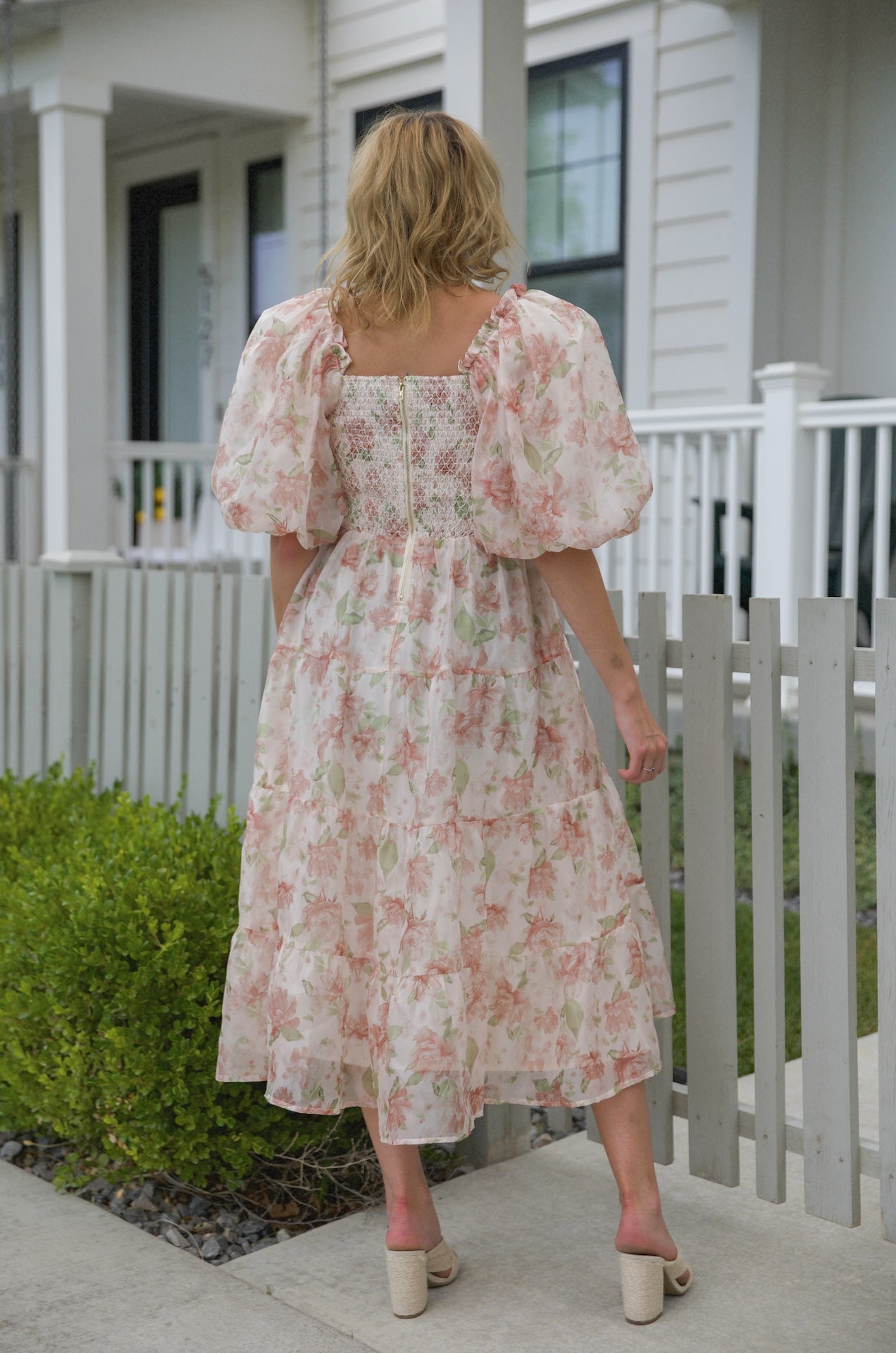 Floral Chiffon Midi Dress