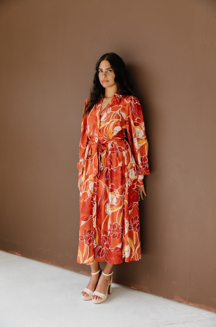 Fall Collared Midi Dress