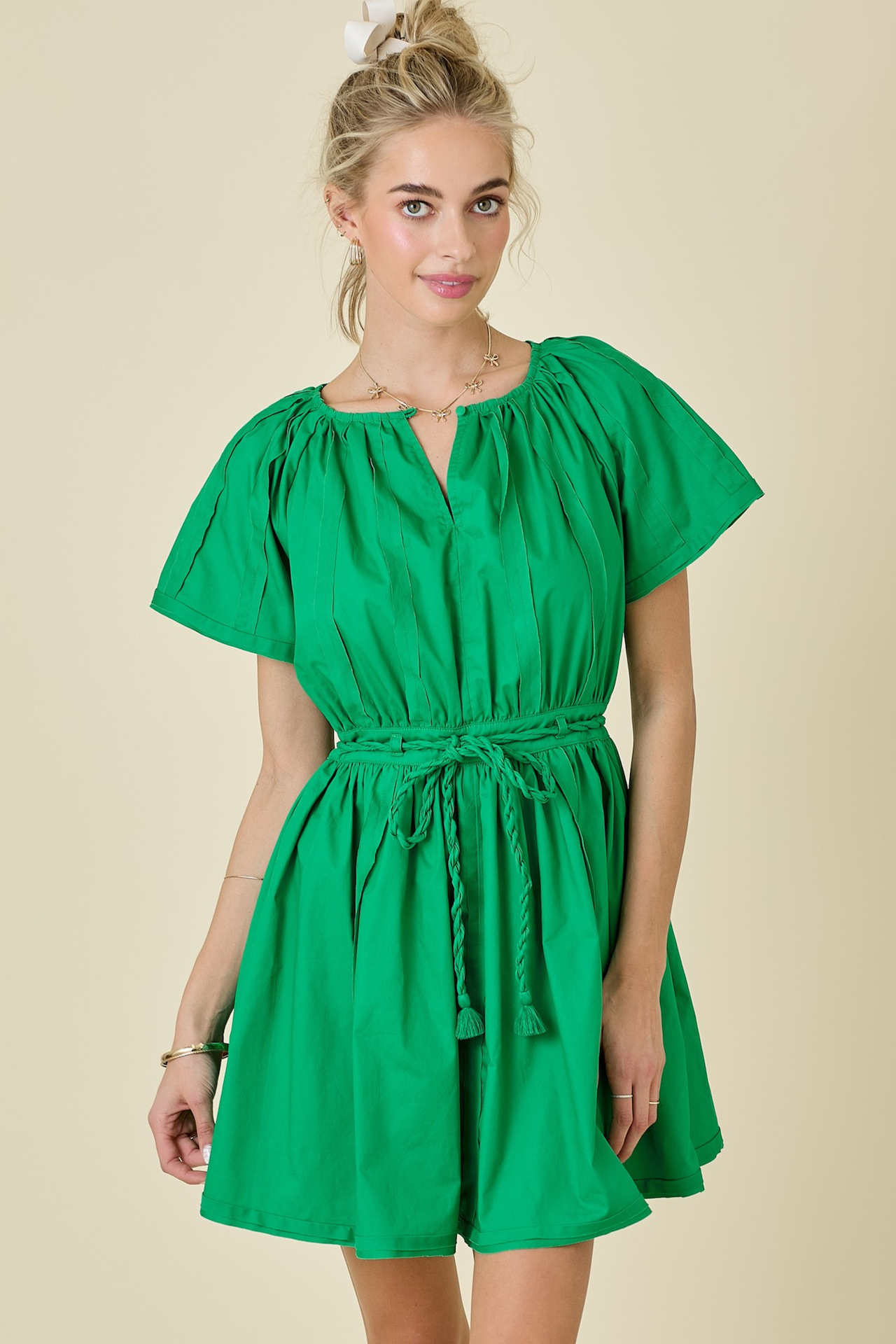 Nora Mini Green Dress