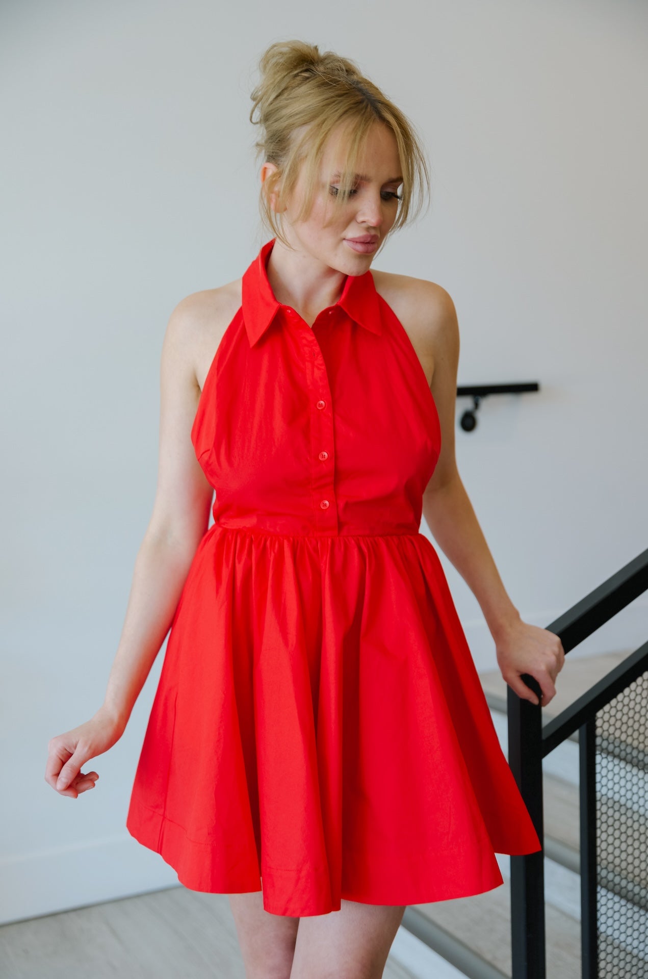Red Halter Mini Dress
