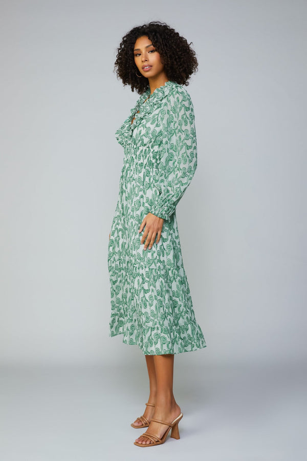Jacquard Smock Waist Dress main image 1