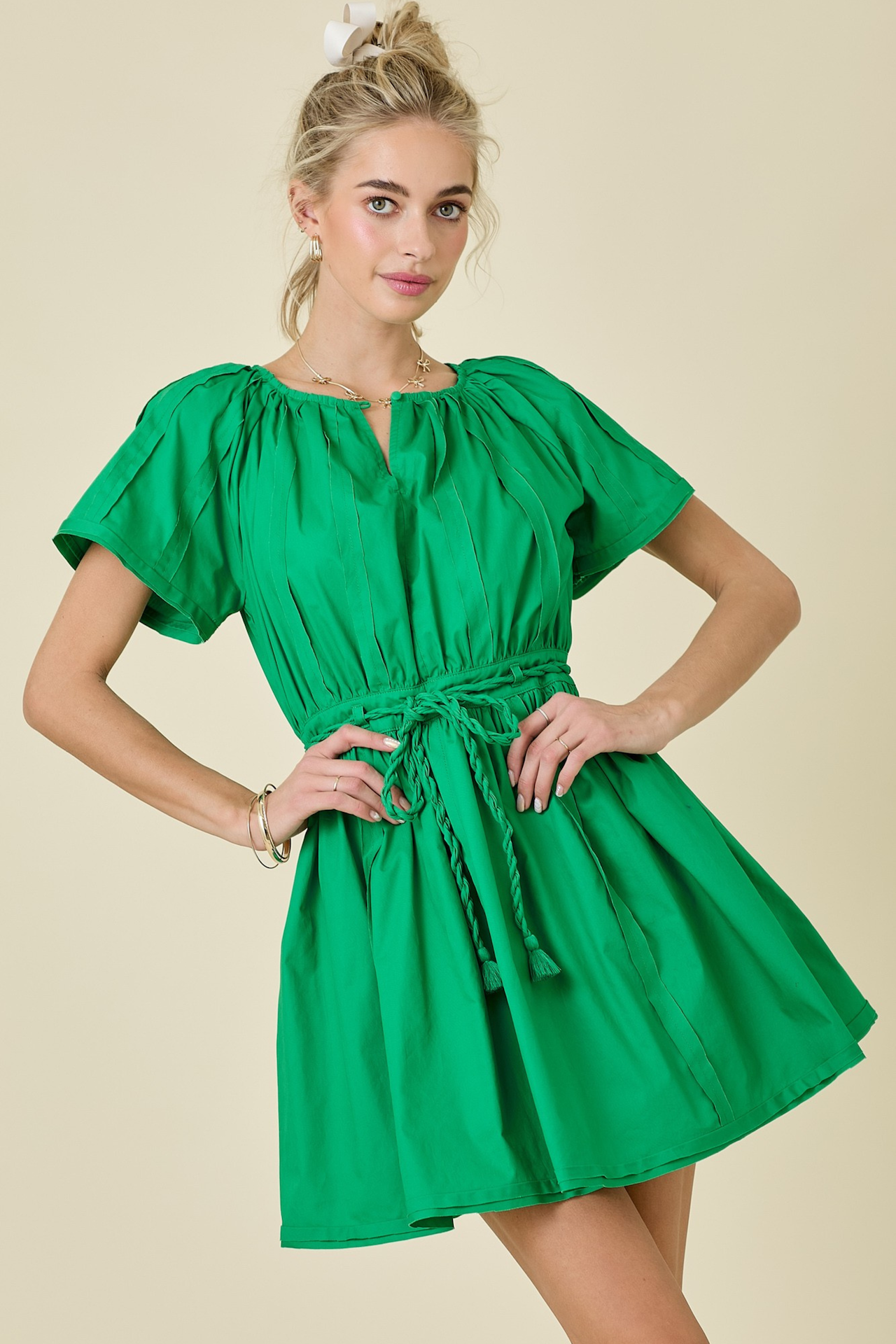 Nora Mini Green Dress