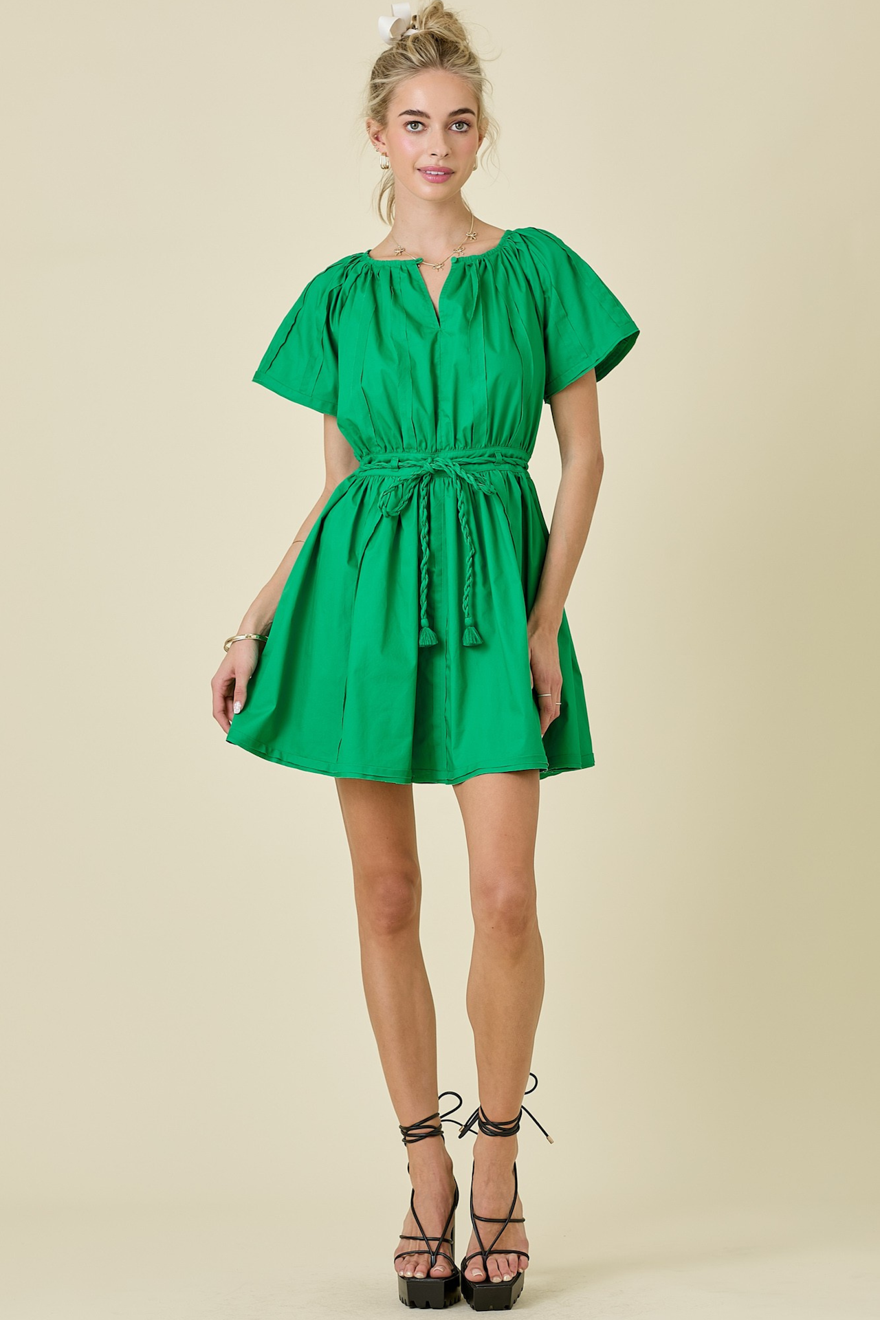 Nora Mini Green Dress