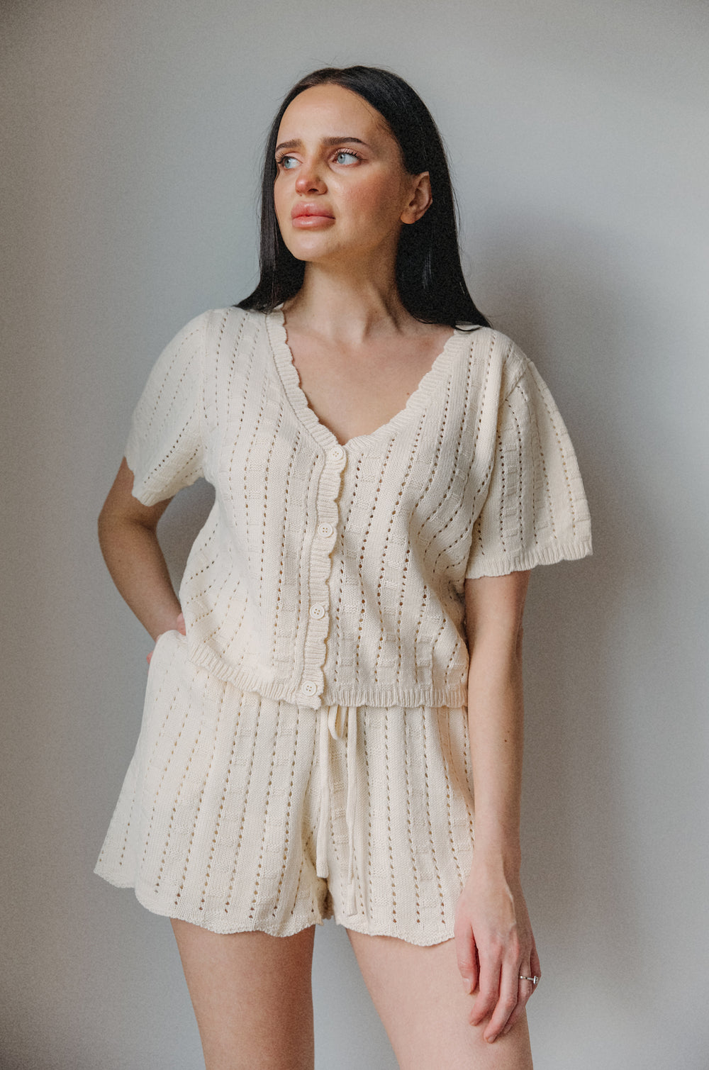 Knit set with shorts main image 1