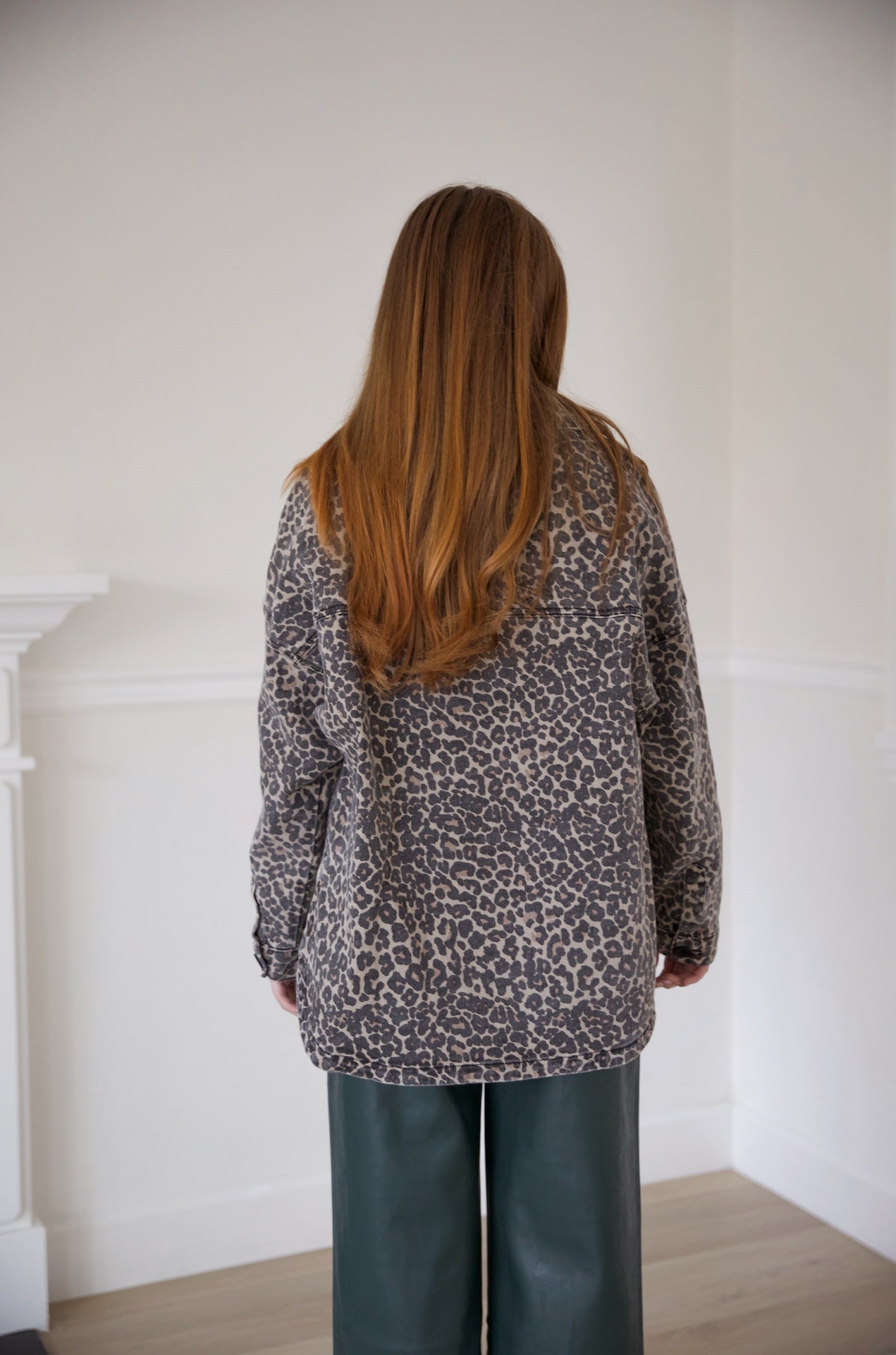 Leopard Denim Jacket