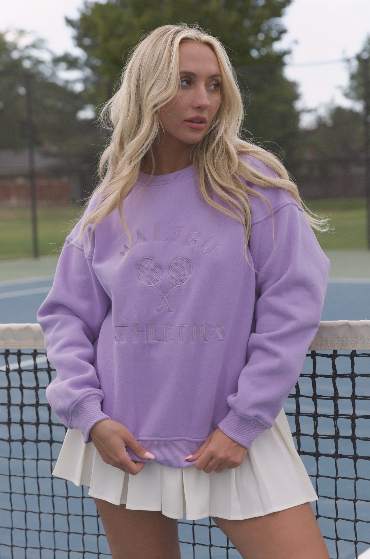 Malibu Tennis Sweatshirt - Lavender