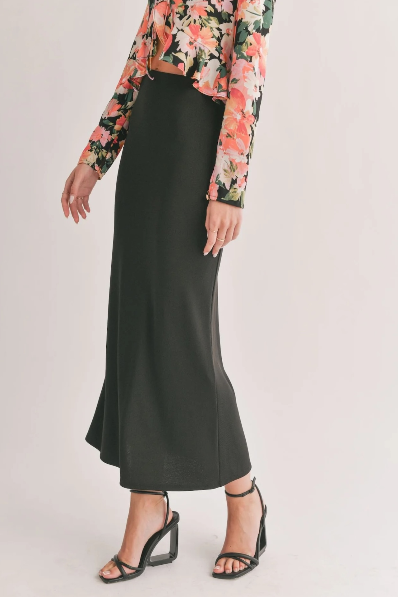 Icon Black Maxi Skirt