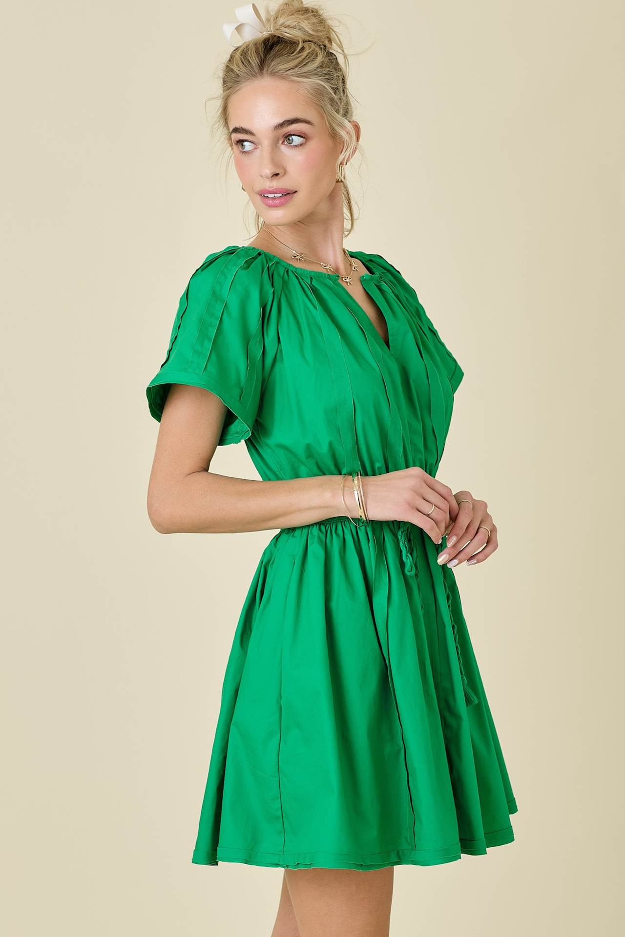 Nora Mini Green Dress