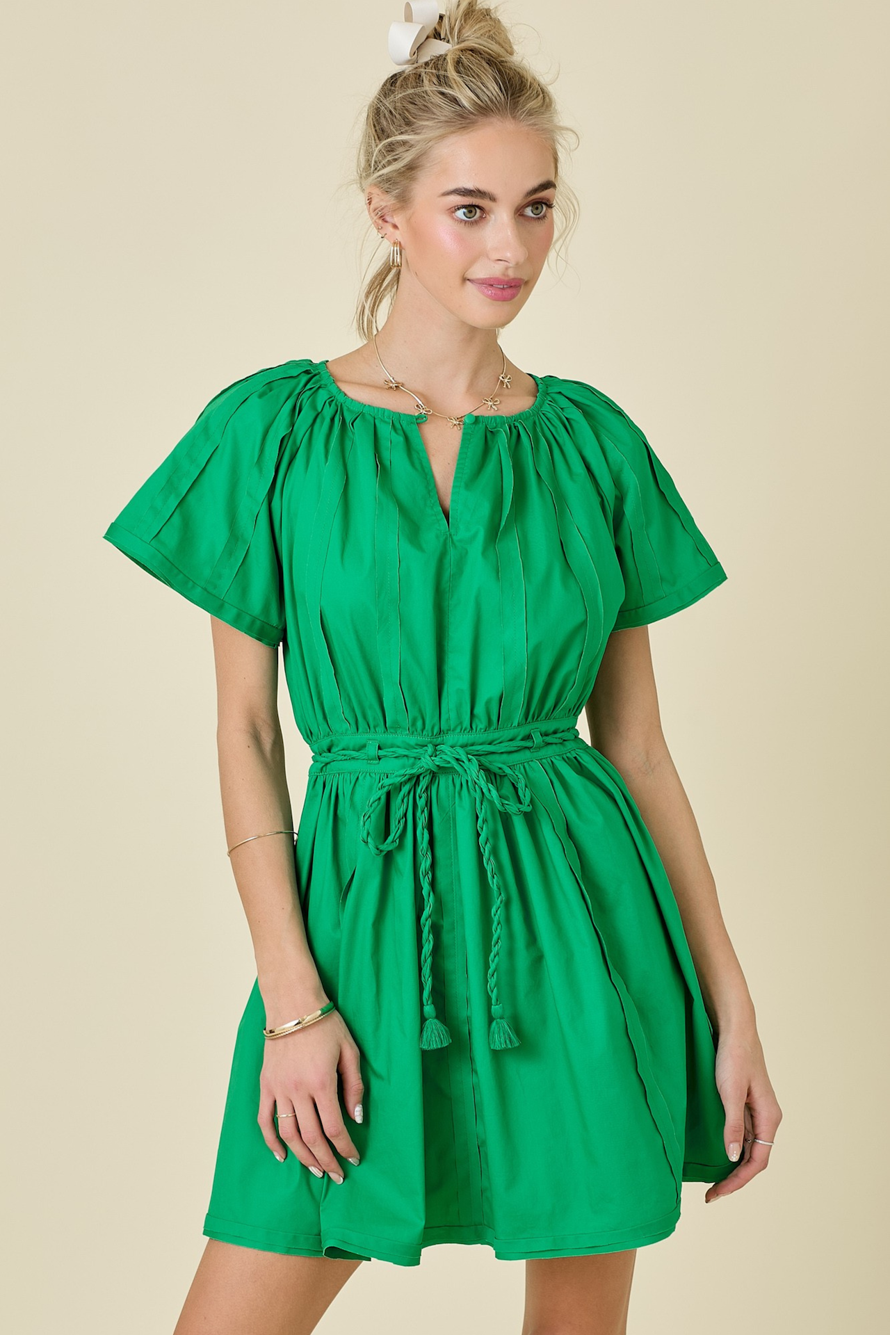 Nora Mini Green Dress