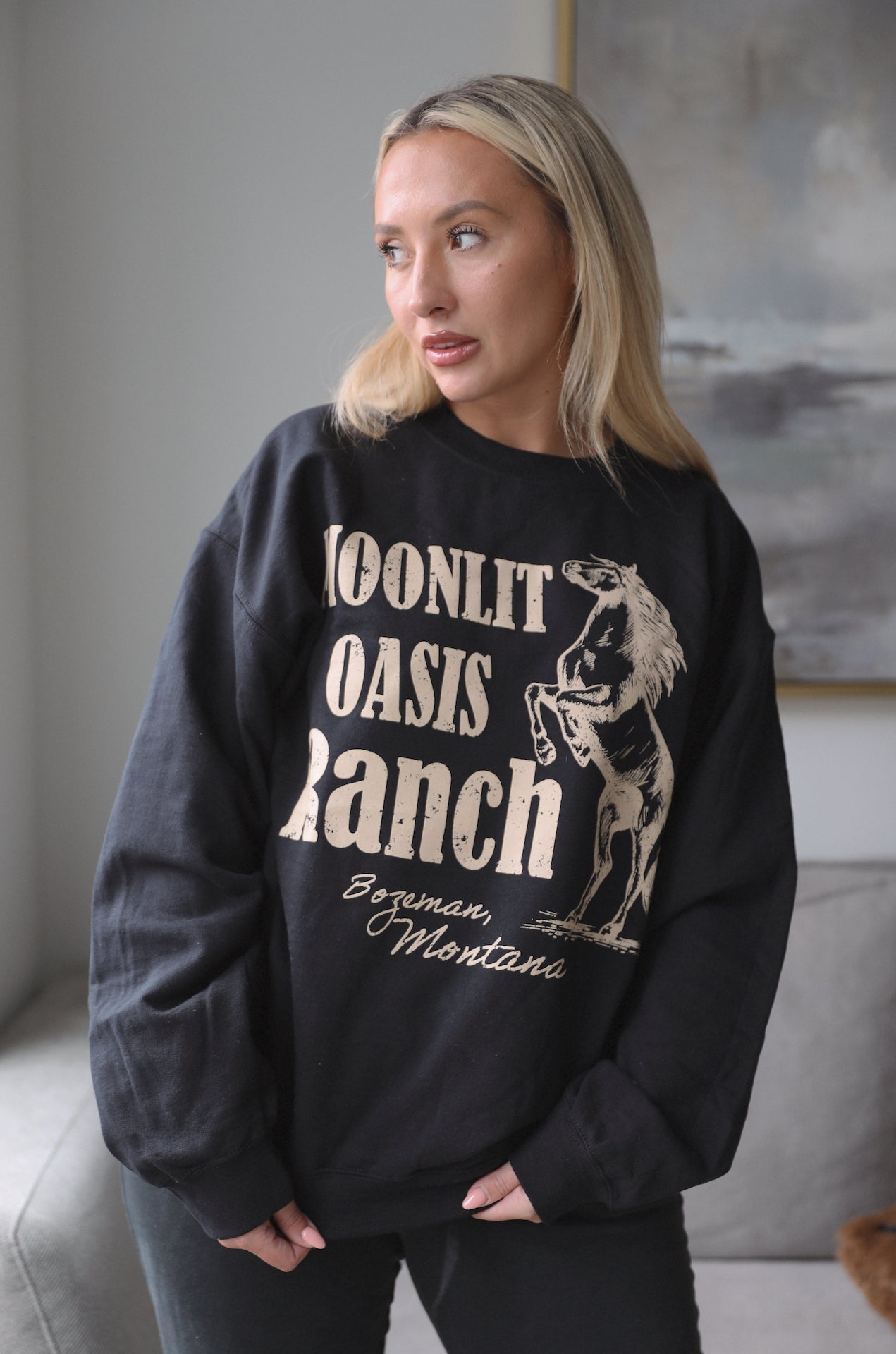 Tink Posh Moonlit Oasis Ranch Sweatshirt L XL