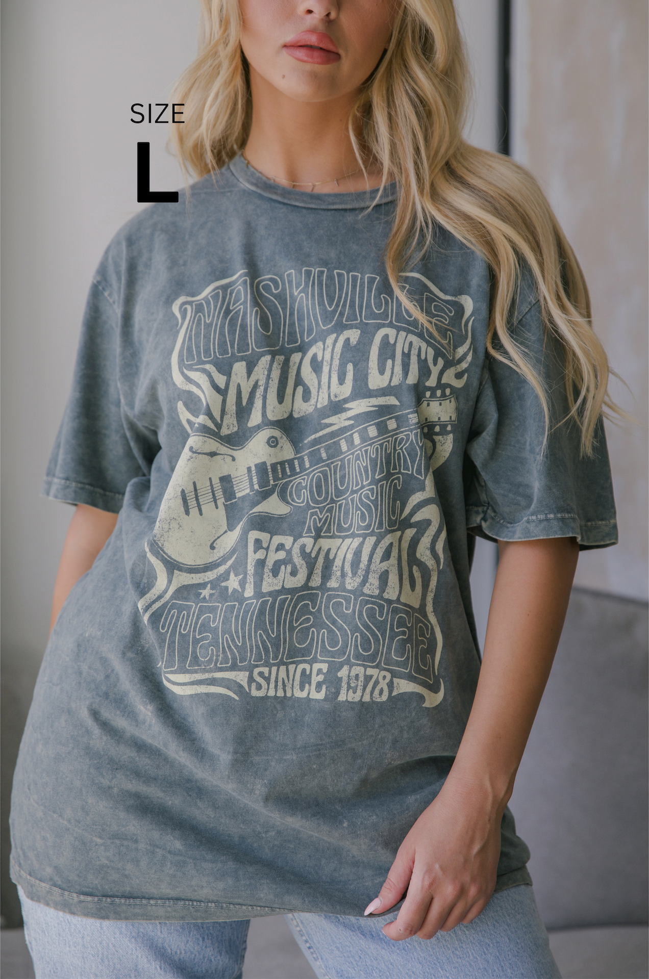 Nashville music city country music festival Tennessee since 1978 graphic tee