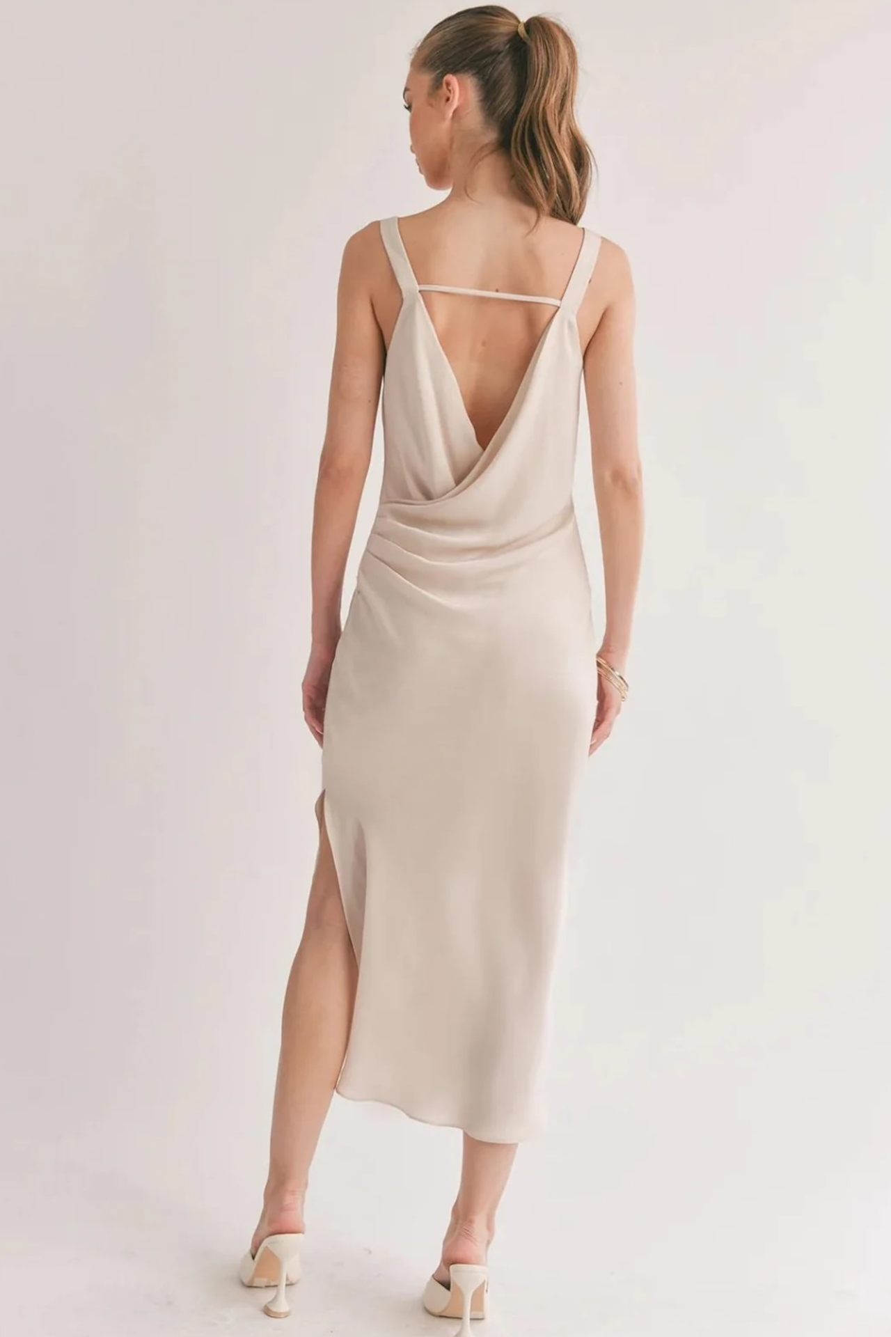 Ivory Satin Dress