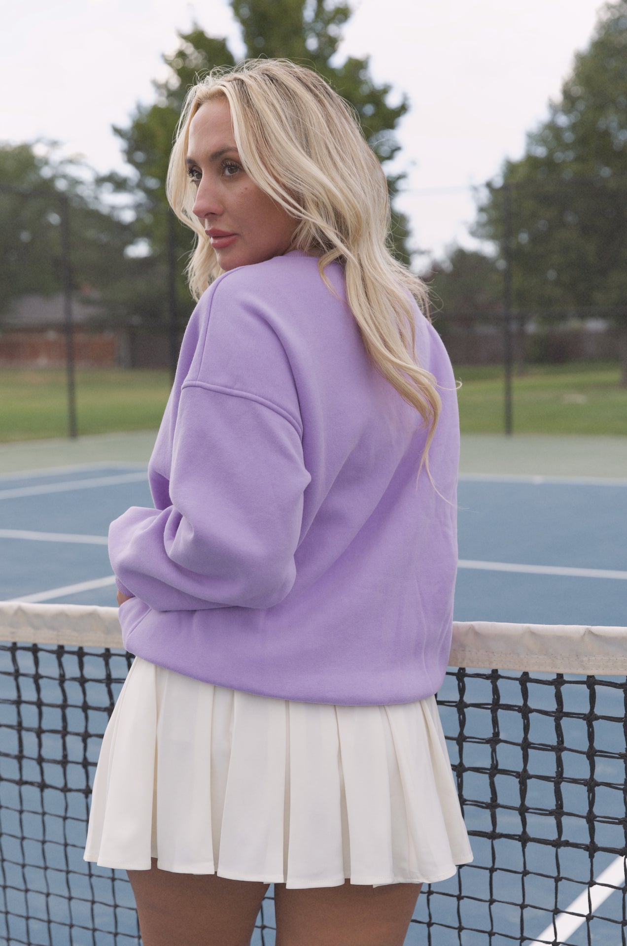 Malibu Tennis Sweatshirt - Lavender