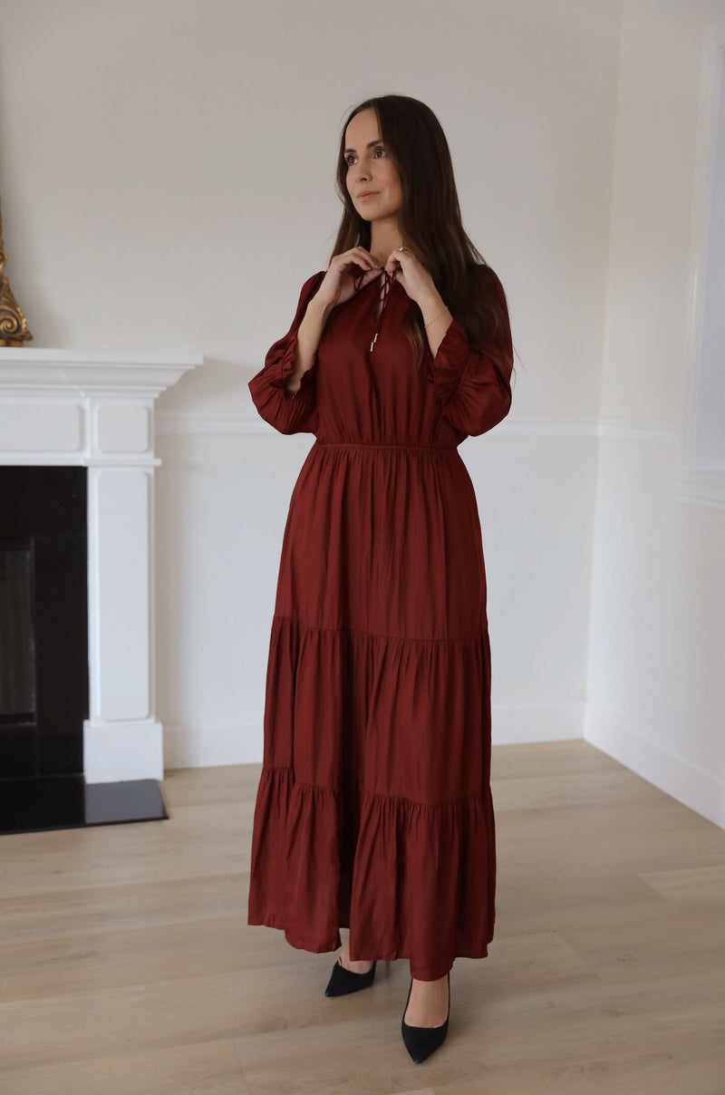 Sadie Red Tier Maxi Dress