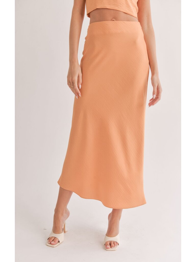 Apricot Midi Skirt